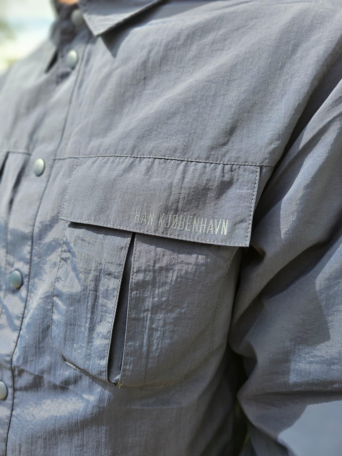Han Kjøbenhavn Kjobenhavn Long Sleeve Snap Popper Button Shirt L/Large RRP £270
