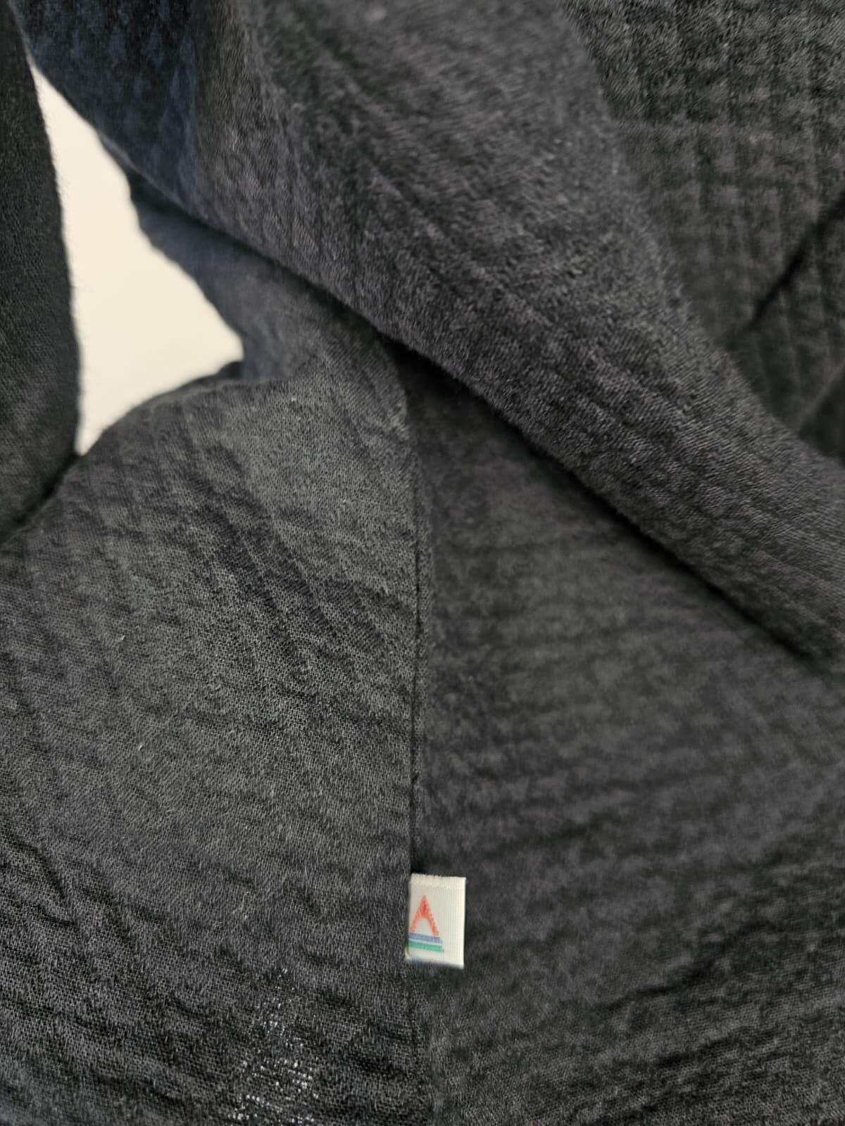 Passenger Petal Organic Cotton Textured Long Sleeve Top - S/Small/10 - Black