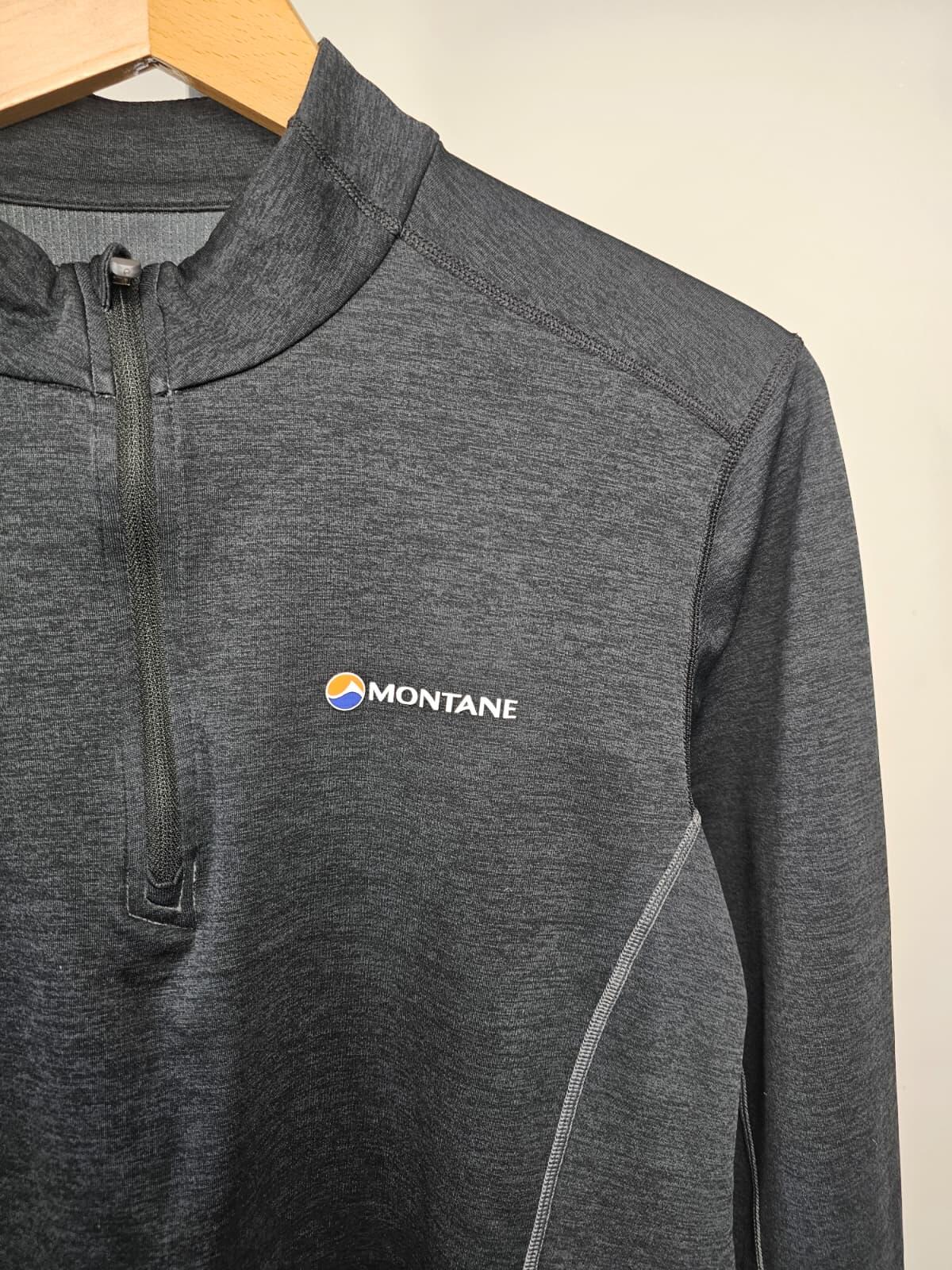 Montane Men's Long Sleeve 1/4 Zip Activewear Hiking/Walking Base Layer Top - M