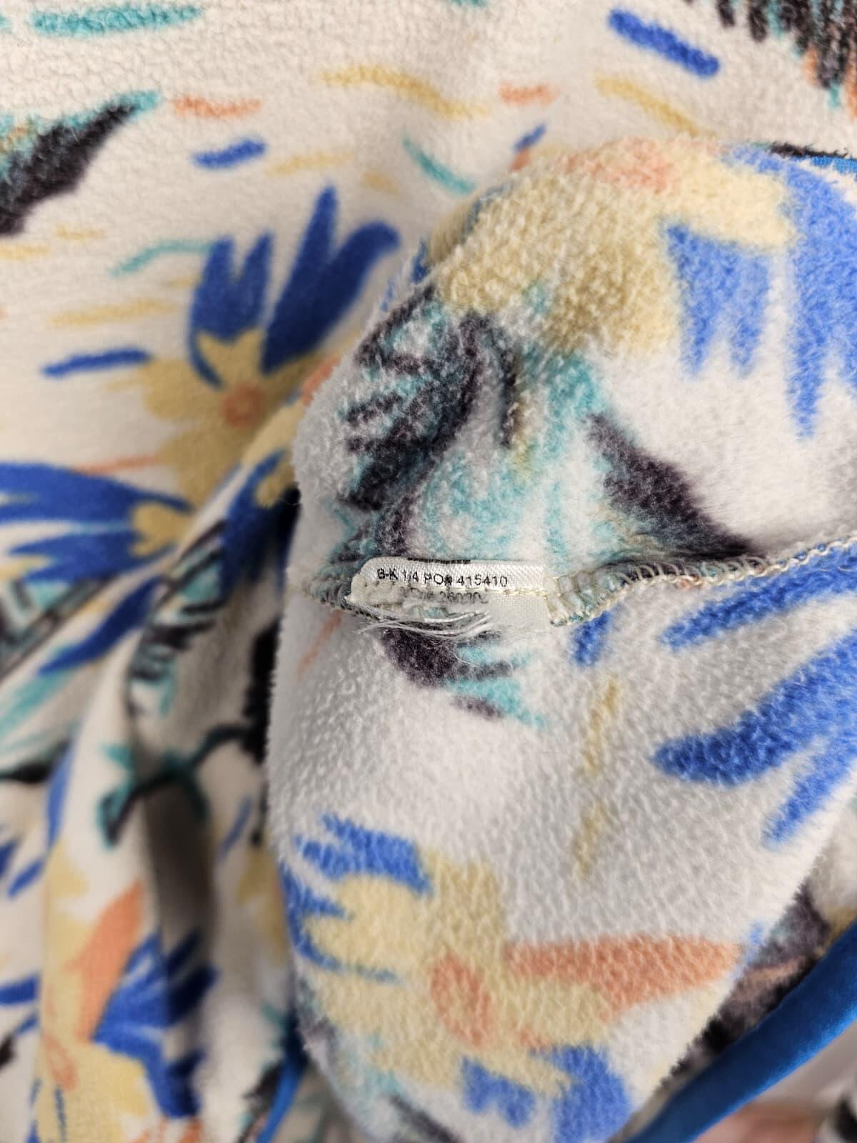 Patagonia Women's Snap Button Pullover Printed Fleece Jumper - M/Medium