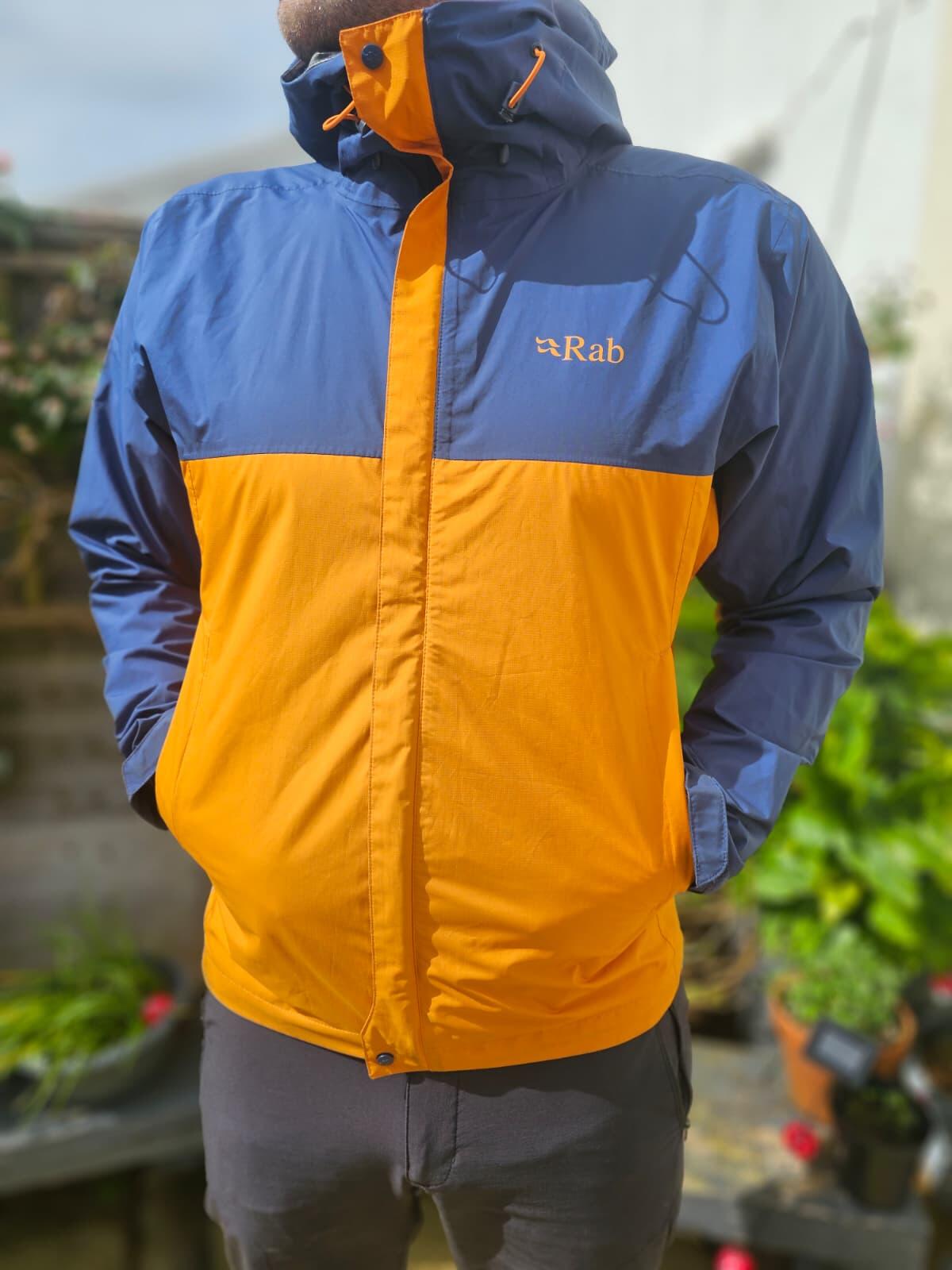 Rab Men's Full Zip Hooded Waterproof Hiking Rain Jacket/Coat - M/Medium