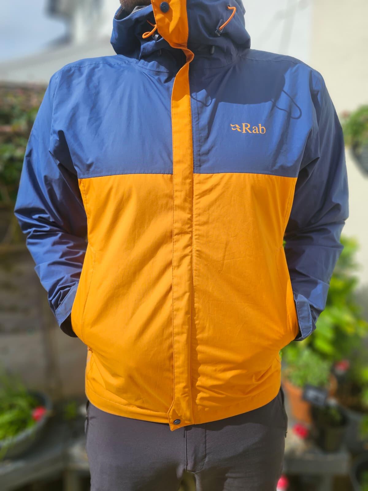 Rab Men's Full Zip Hooded Waterproof Hiking Rain Jacket/Coat - M/Medium