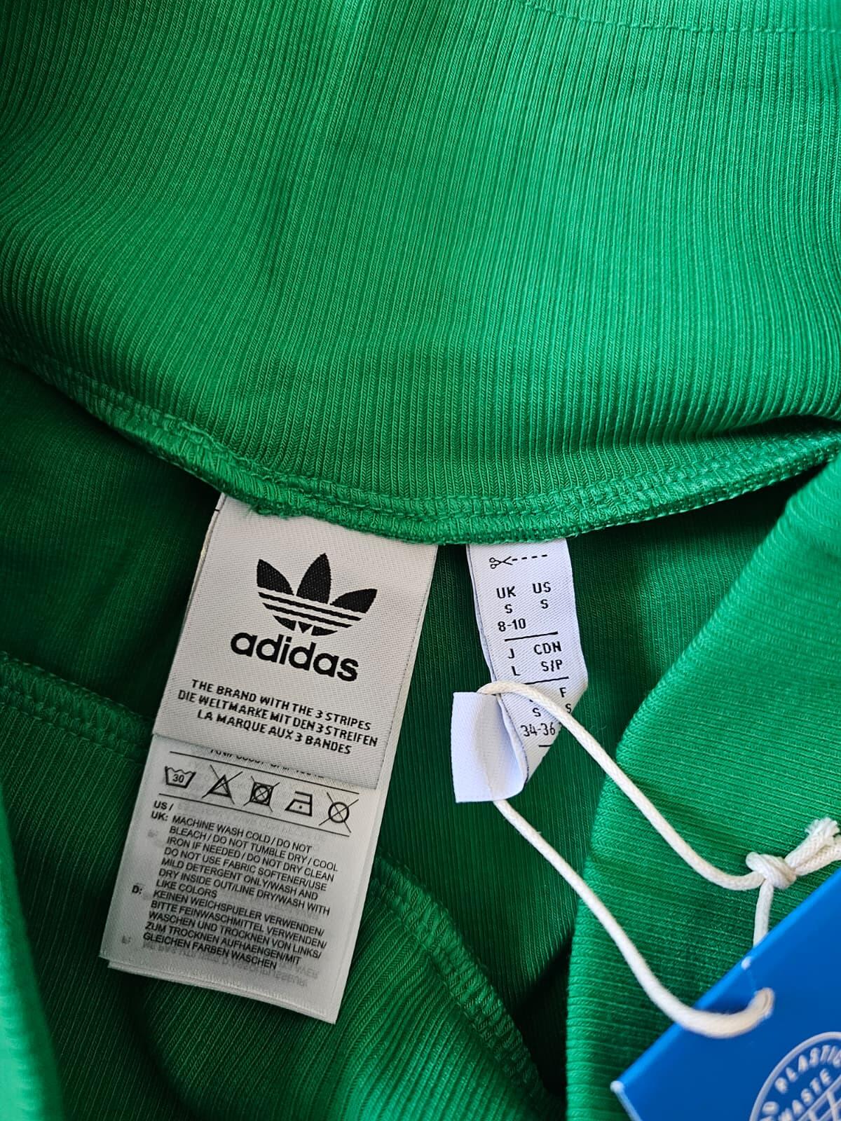 Adidas Women's Lounge/Activewear Rib/Ribbed Ribbed Shorts - S/Small (8-10)-Green