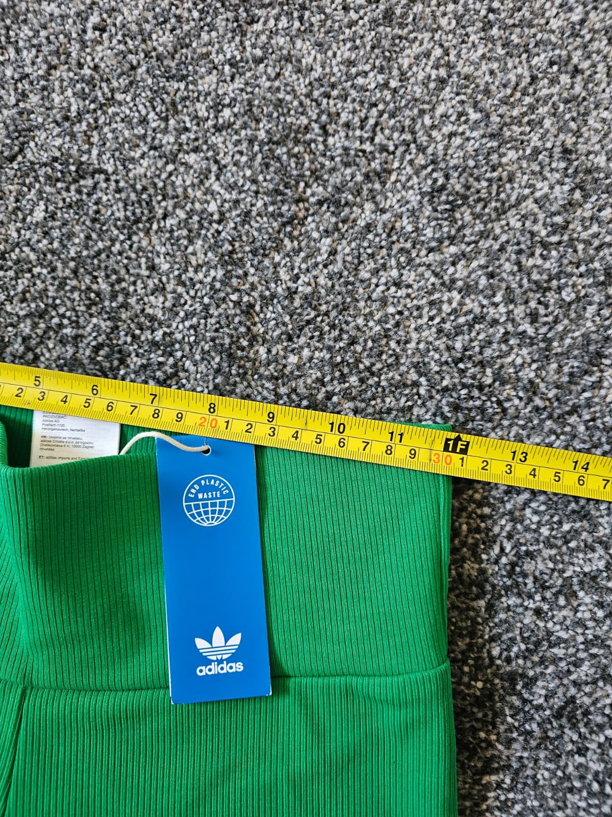 Adidas Women's Lounge/Activewear Rib/Ribbed Ribbed Shorts - S/Small (8-10)-Green