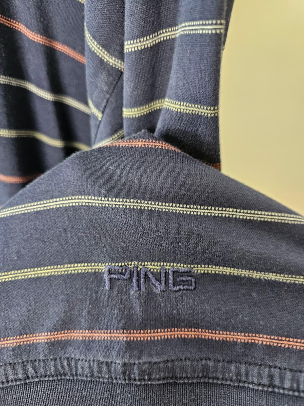 PING Erinvale Mens Striped Golf Polo Short - XXL/2XL/Extra Extra Large - In Navy
