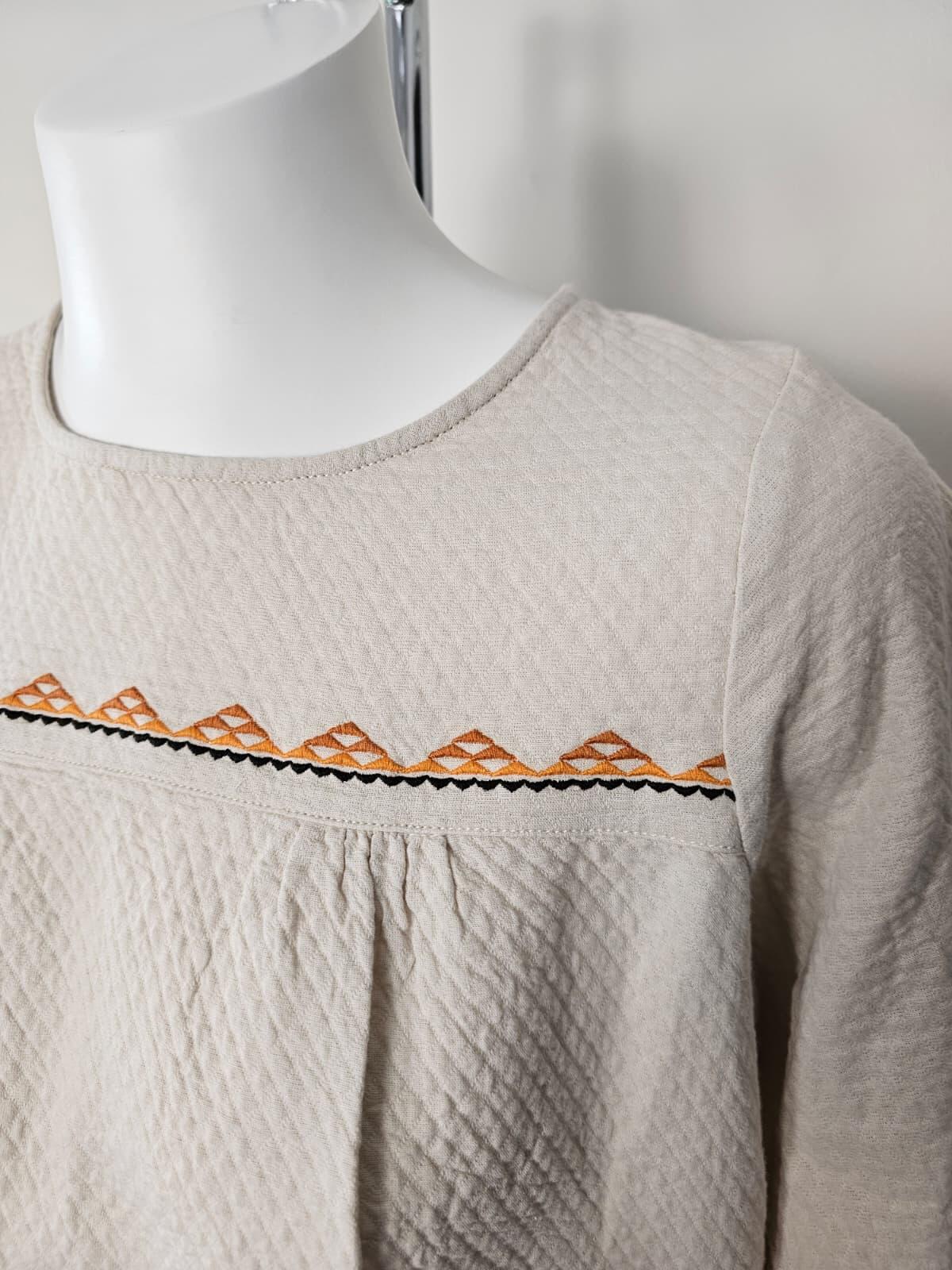 Passenger Petal Cotton Textured Long Sleeve Top - S/Small10 - Vintage White