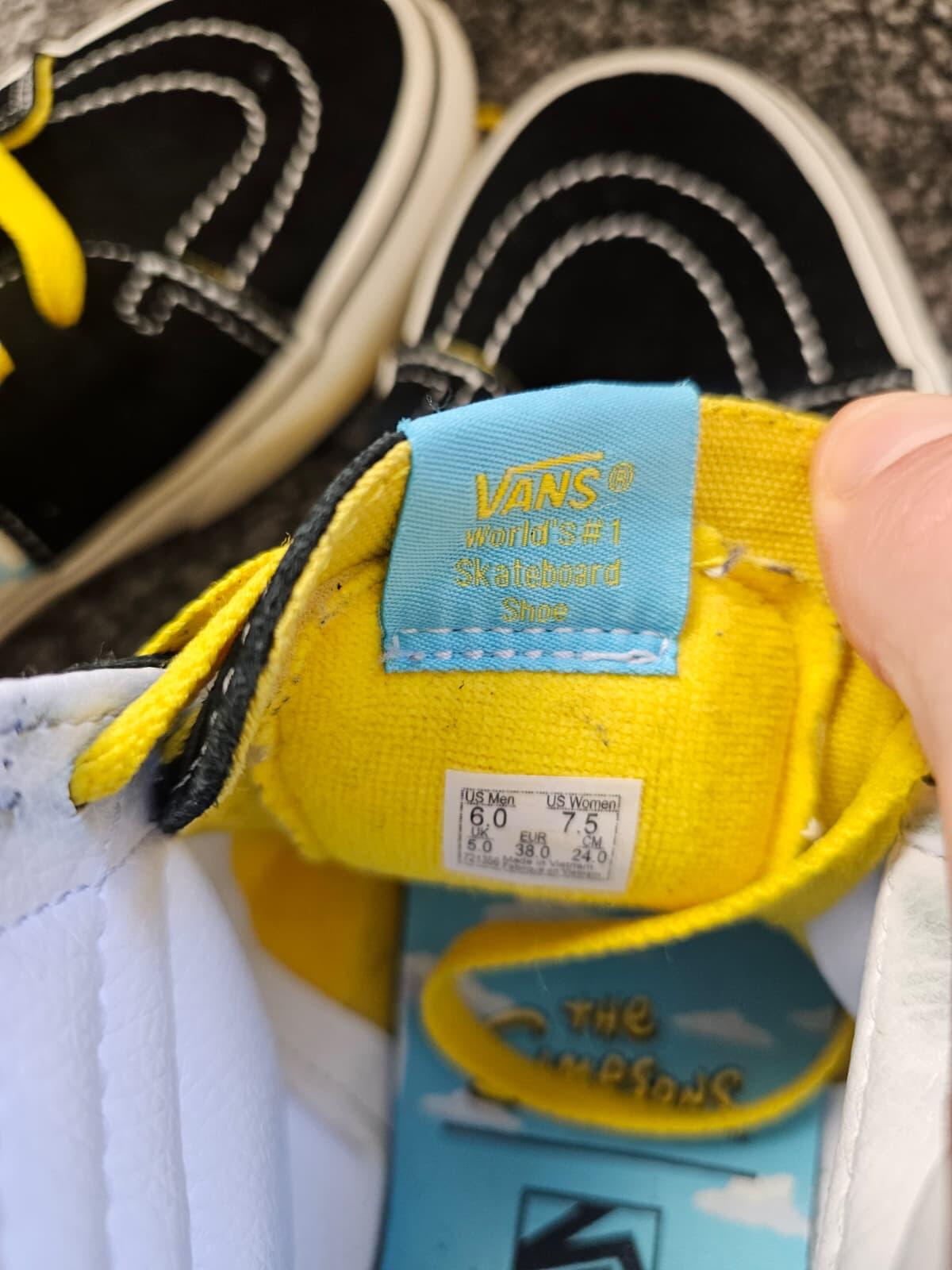 Awesome Vans X The Simpsons 1987-2020 Sneakers Trainers UK 5/EU38 Rare Collector