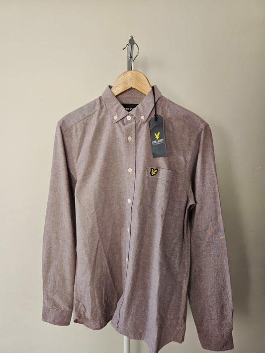 Lyle & Scott Men's Long Sleeve Oxford Style Button Up Shirt - S/Small - Merlot