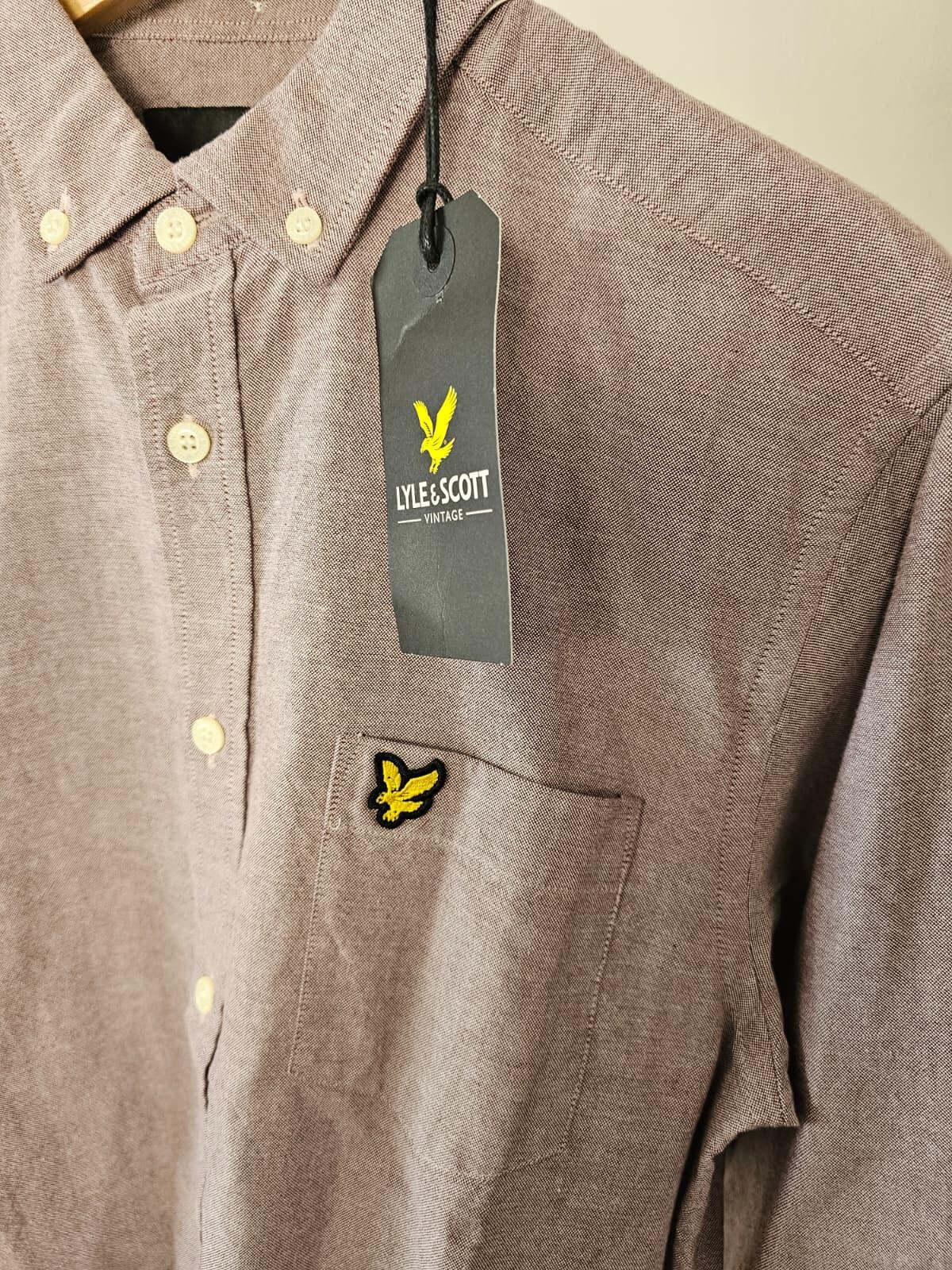 Lyle & Scott Men's Long Sleeve Oxford Style Button Up Shirt - S/Small - Merlot