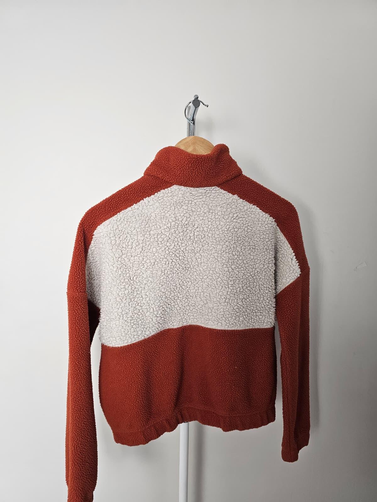 Columbia Womens Snap Button Pullover Cropped Fleece Jumper - S/Small/8 - Fox