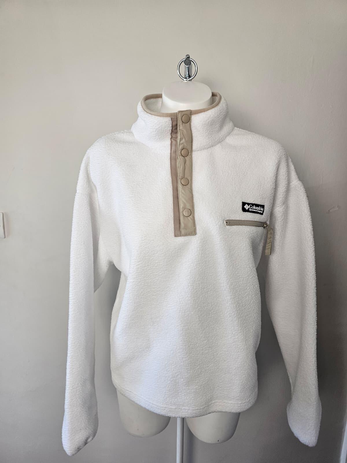 Columbia Womens Pullover Snap Button Fleece Jumper - XL/Extra Large