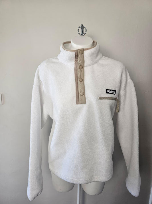 Columbia Womens Pullover Snap Button Fleece Jumper - XL/Extra Large
