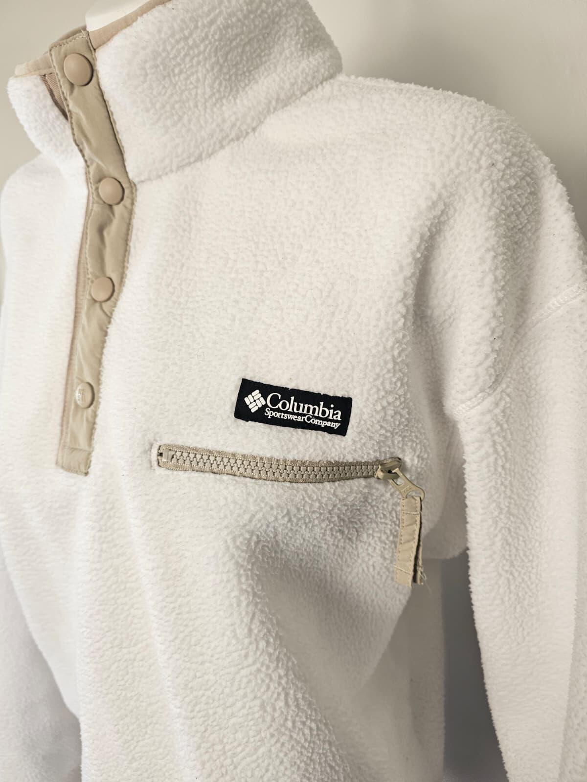 Columbia Womens Pullover Snap Button Fleece Jumper - XL/Extra Large