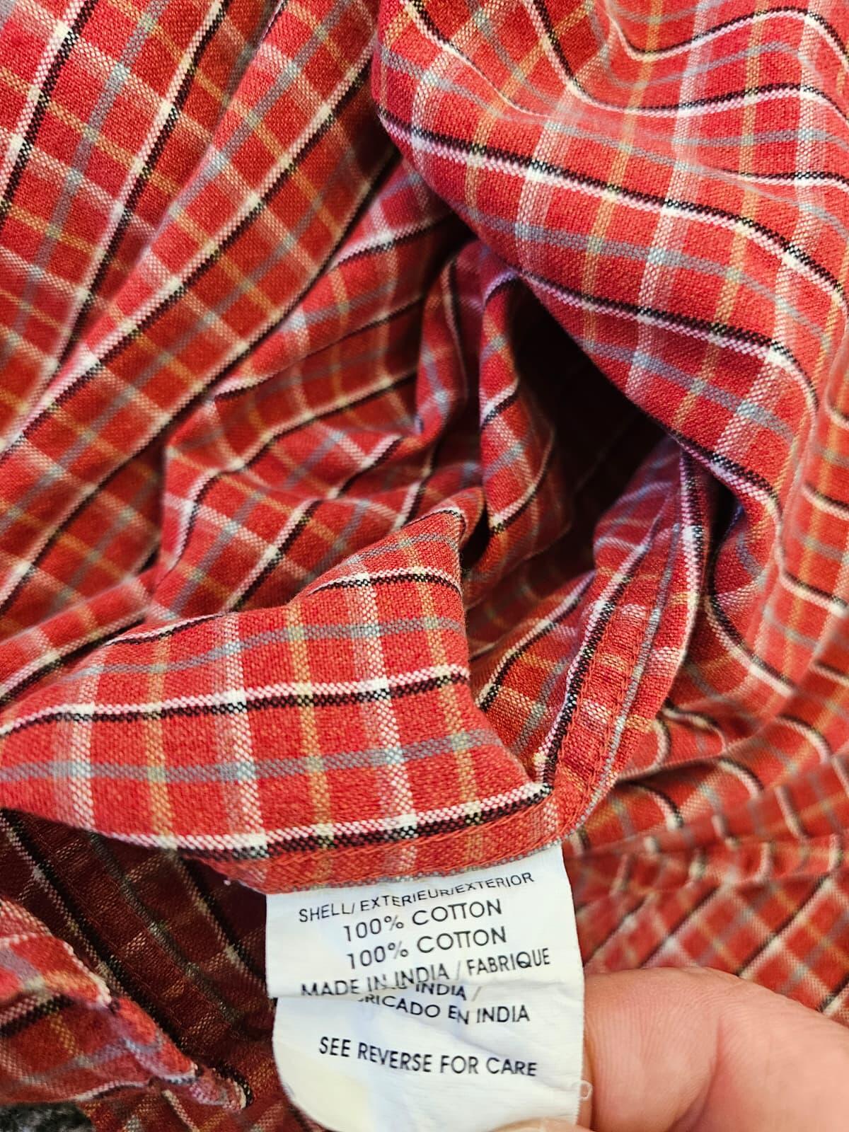 Browning Men's Oxford Style Long Sleeve Flannel Check Shirt - XL/Extra Large-Red