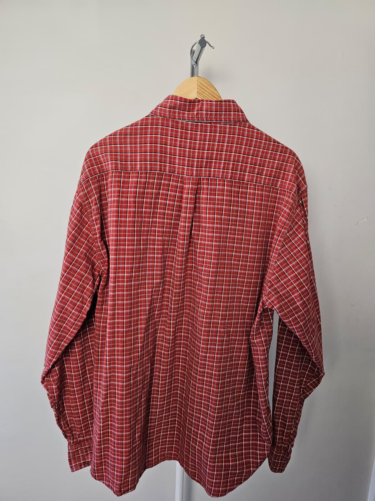 Browning Men's Oxford Style Long Sleeve Flannel Check Shirt - XL/Extra Large-Red