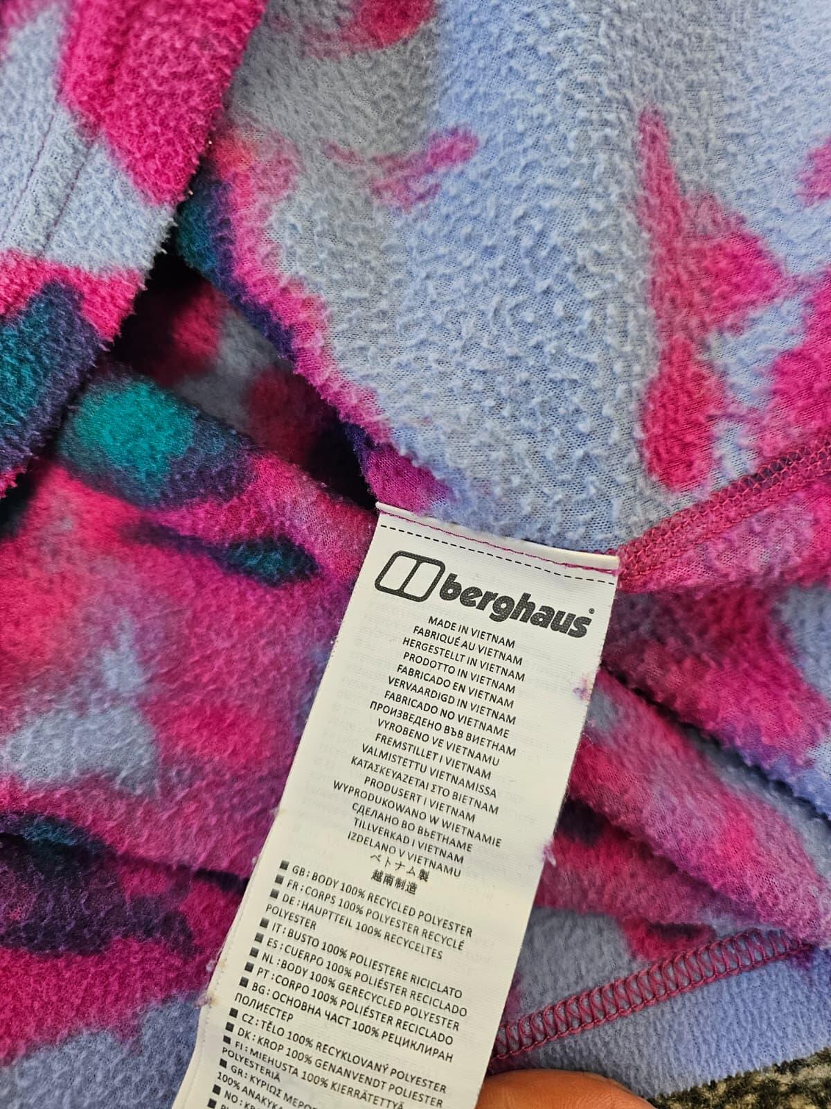 Berghaus Women's 1/2 Zip Pullover Lightweight Cropped Fleece Jumper - L/Large