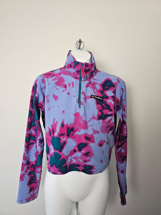 Berghaus Women's 1/2 Zip Pullover Lightweight Cropped Fleece Jumper - L/Large