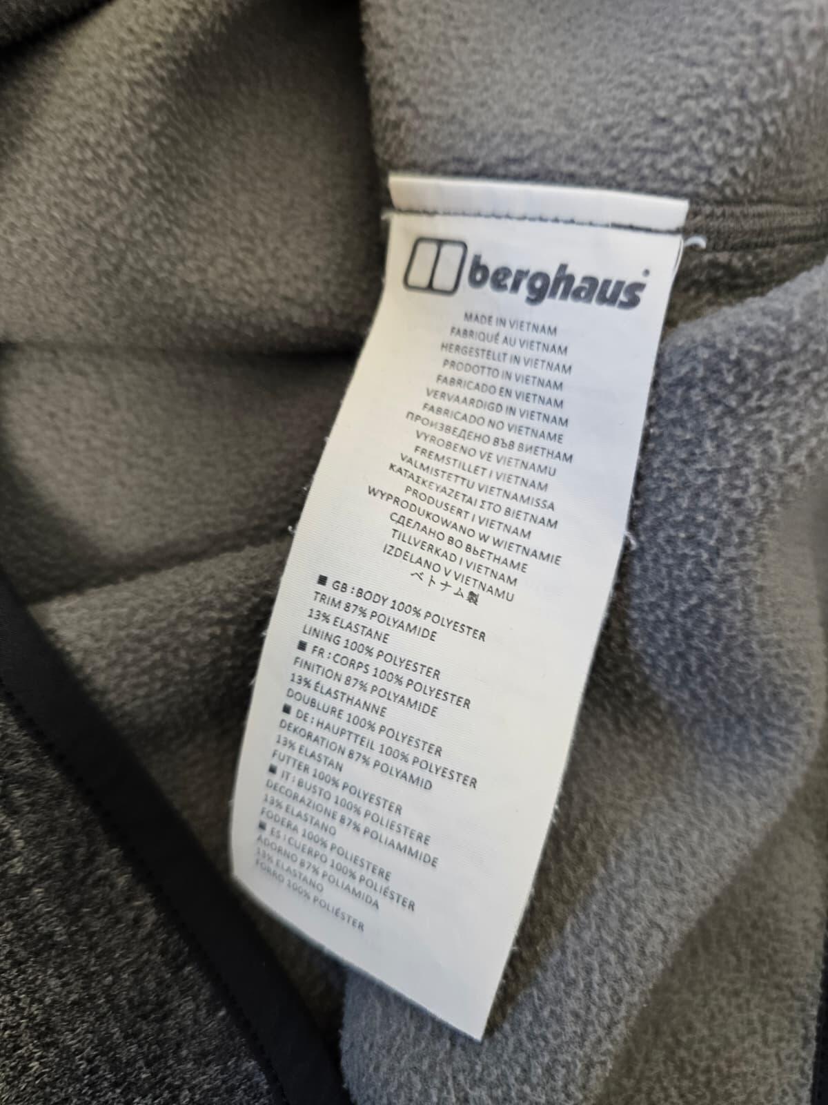 Berghaus Men's 1/2 Zip Pullover Knitted Style Fleece Jumper - L/Large - Grey