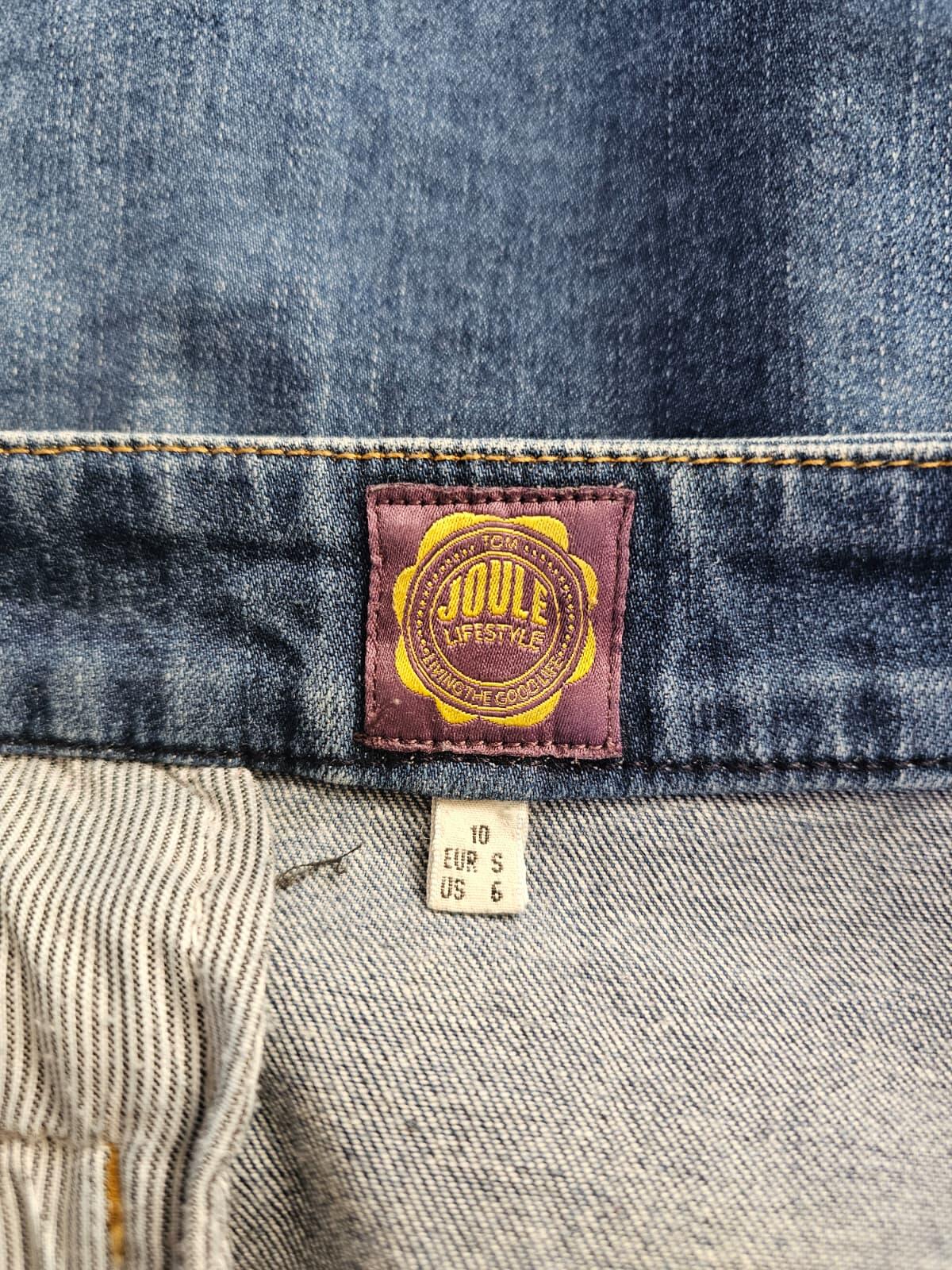 Tom Joule Joules Y2K Style Button Front Pocket Mini Denim Skirt - UK 10