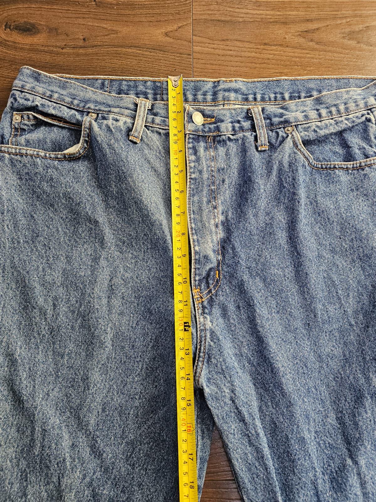 Free N Easy Men's Y2K 'Made In England' Blue Denim Straight Leg Jeans -W38/L27