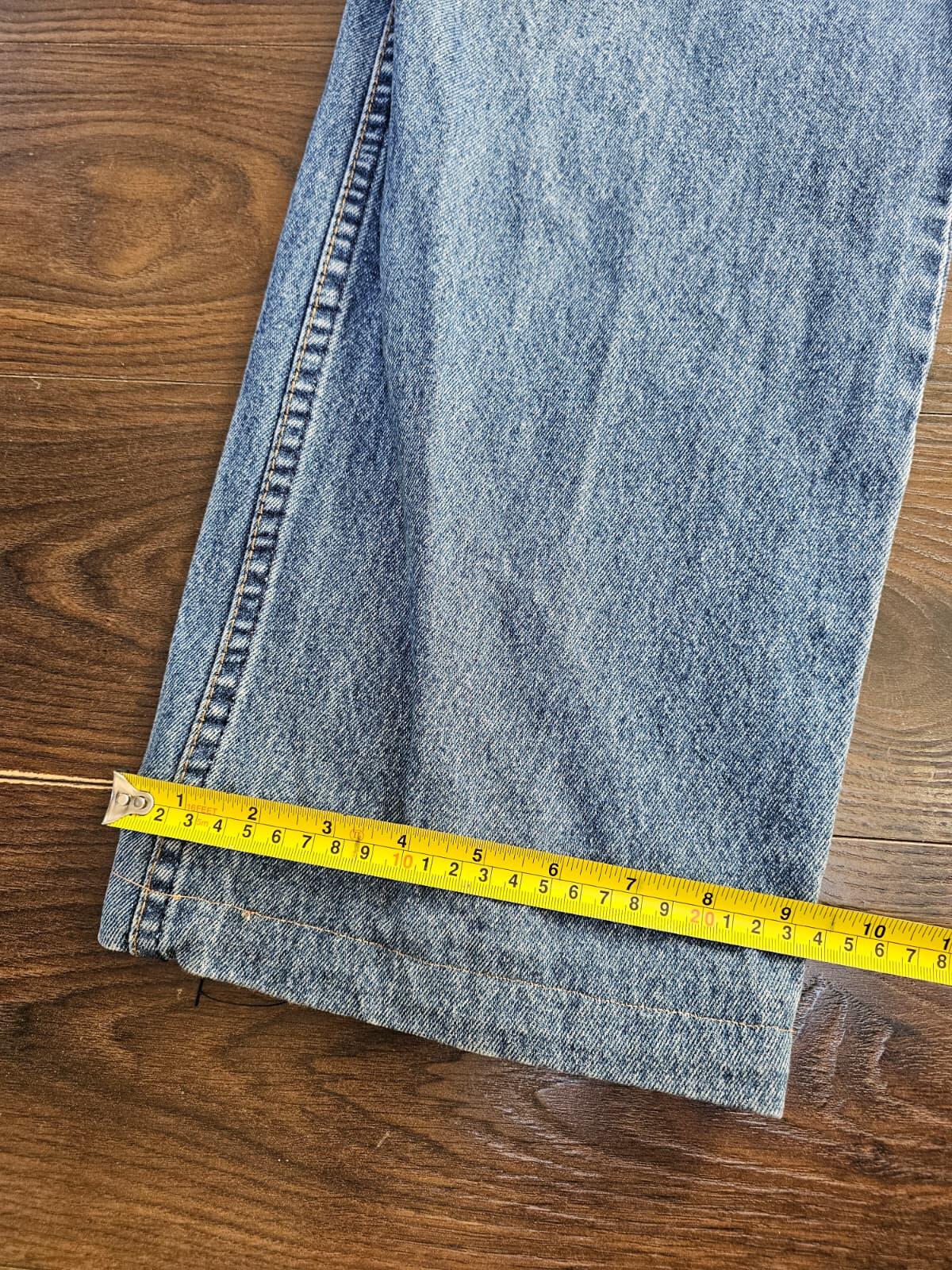 Free N Easy Men's Y2K 'Made In England' Blue Denim Straight Leg Jeans -W38/L27