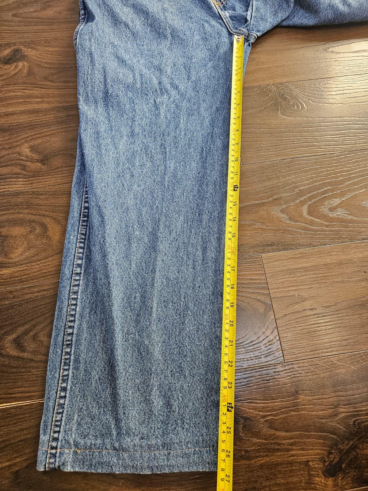 Free N Easy Men's Y2K 'Made In England' Blue Denim Straight Leg Jeans -W38/L27