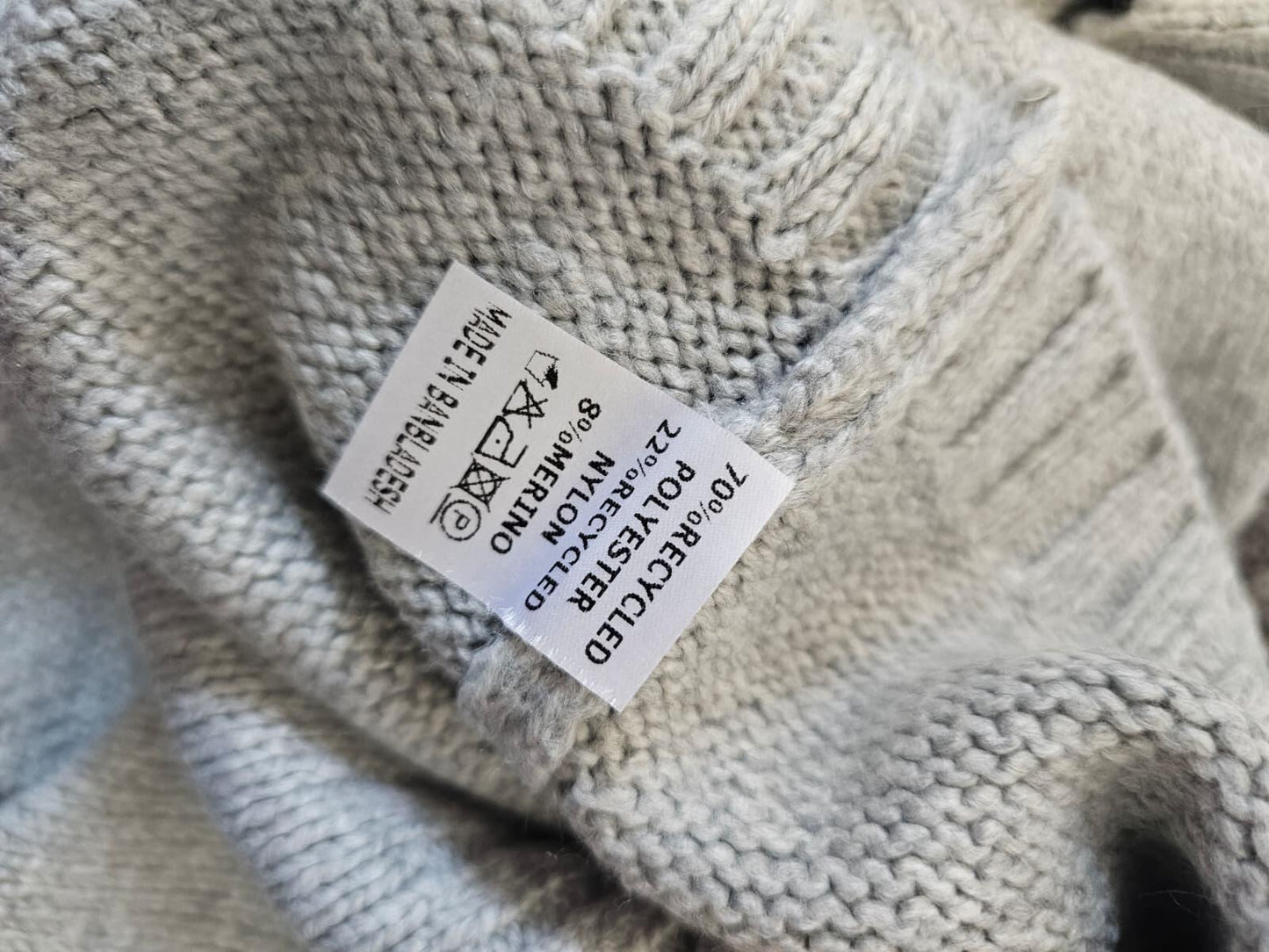 Sea Salt Cornwall Womens Fisherman Style Merino Blend Knitted Spring Jumper - 18