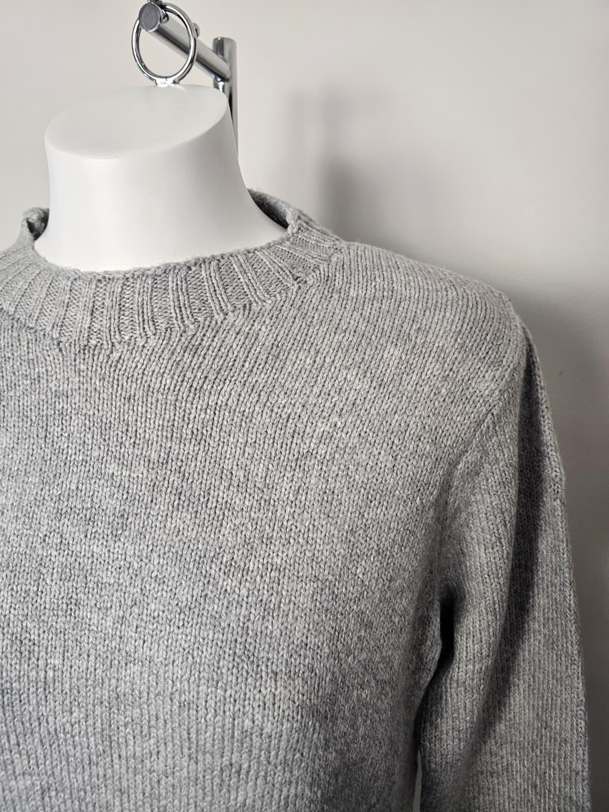 Sea Salt Cornwall Womens Fisherman Style Merino Blend Knitted Spring Jumper - 18