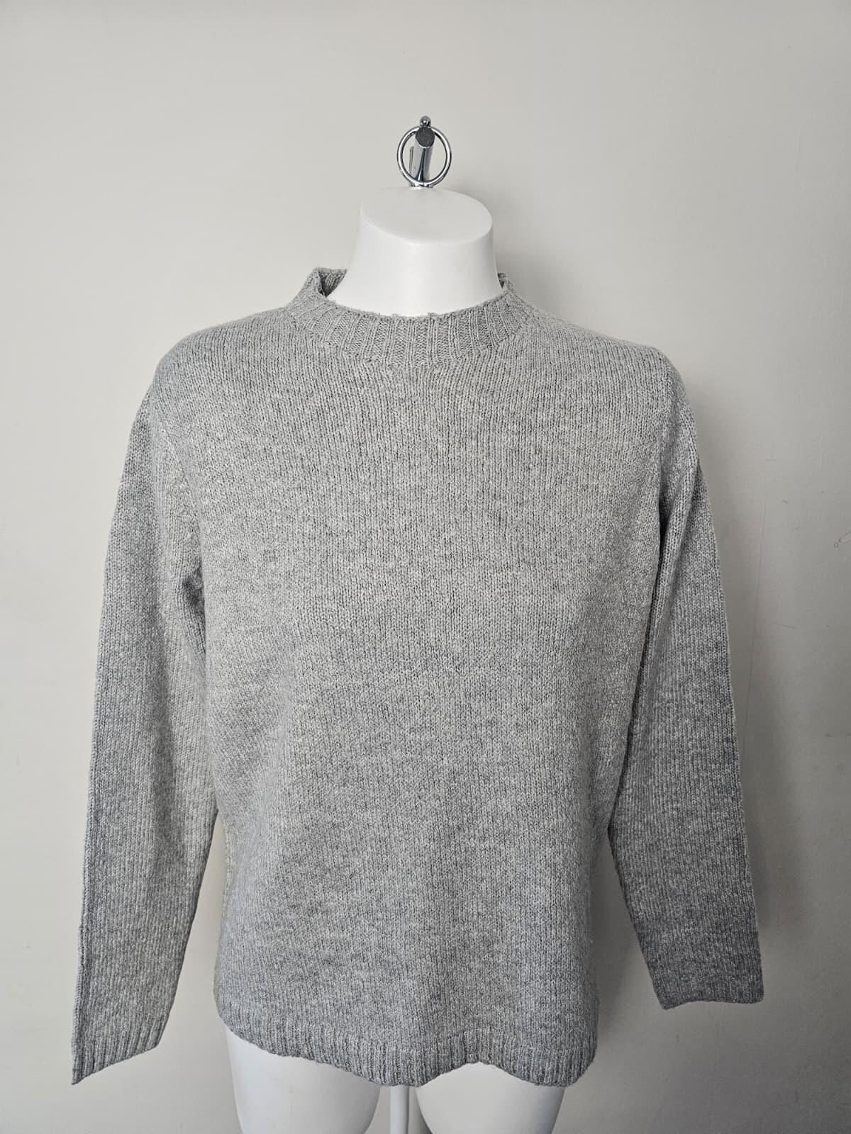 Sea Salt Cornwall Pullover Fisherman Merino Blend Knitted Spring Jumper - UK 16