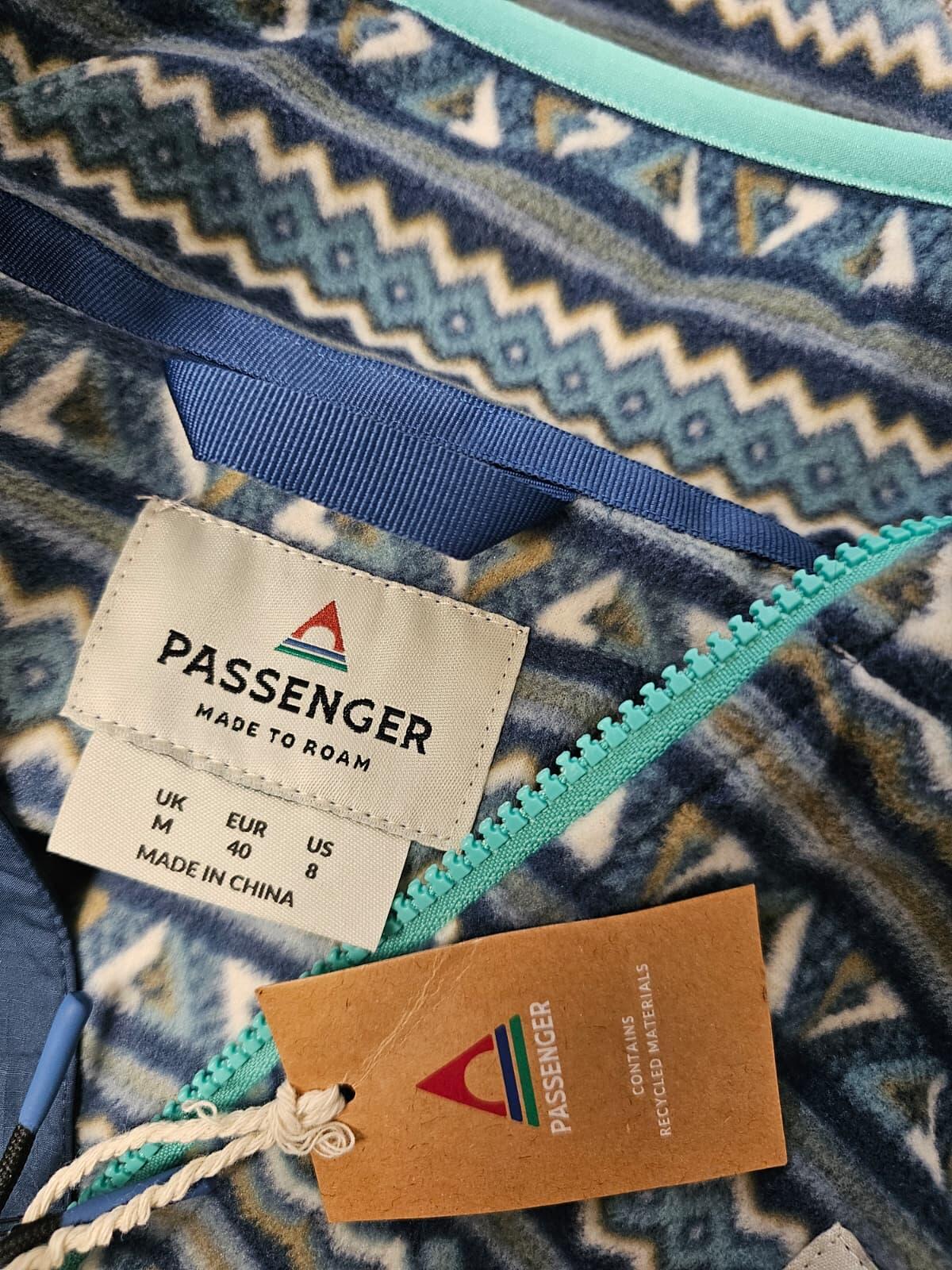Passenger Womens 1/2 Zip Aztec/Geo Print Pullover Fleece  - M/Medium/UK 12
