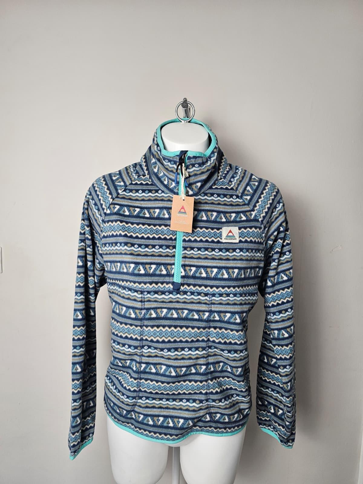 Passenger Womens 1/2 Zip Aztec/Geo Print Pullover Fleece  - M/Medium/UK 12