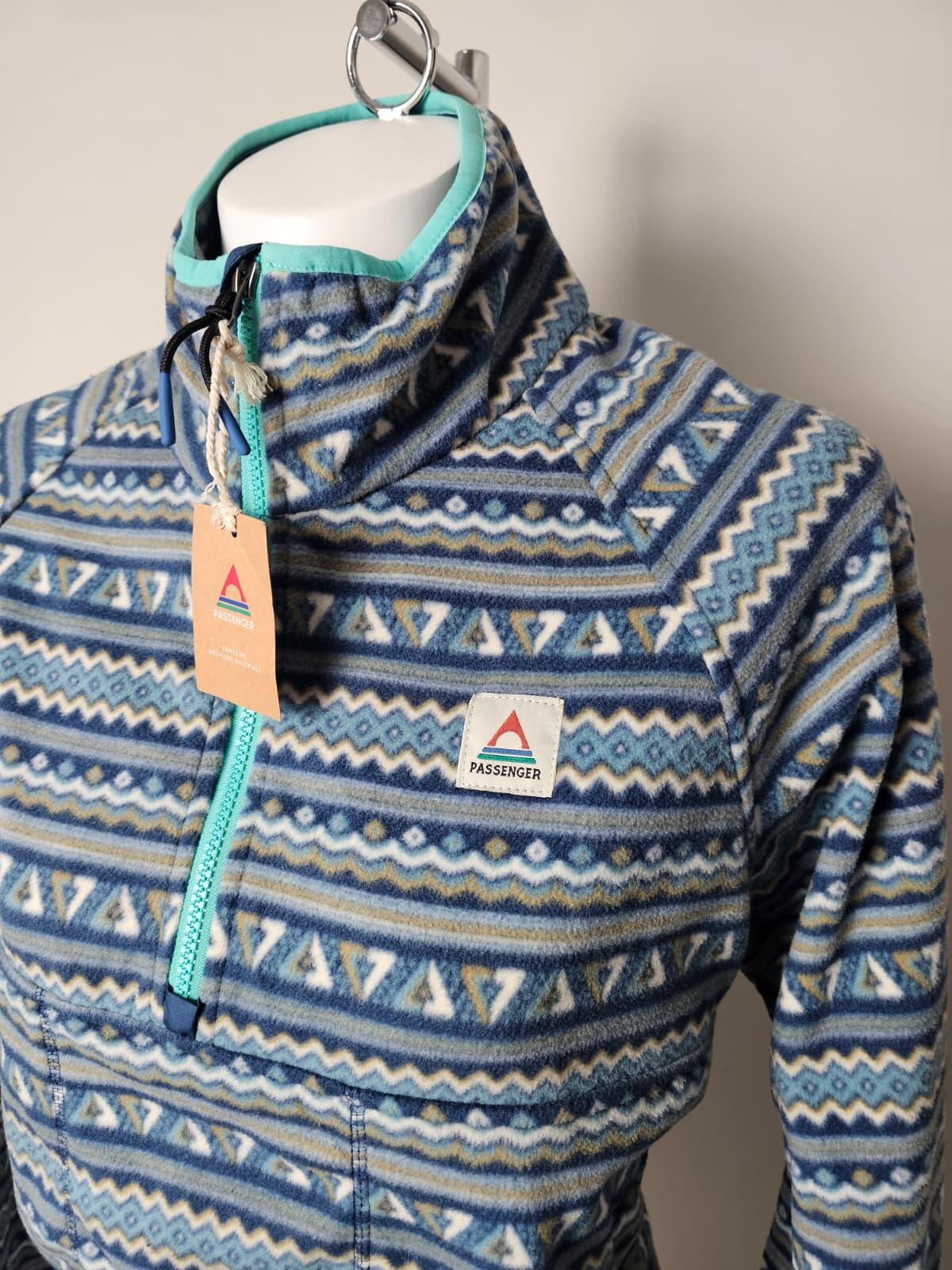 Passenger Womens 1/2 Zip Aztec/Geo Print Pullover Fleece  - M/Medium/UK 12