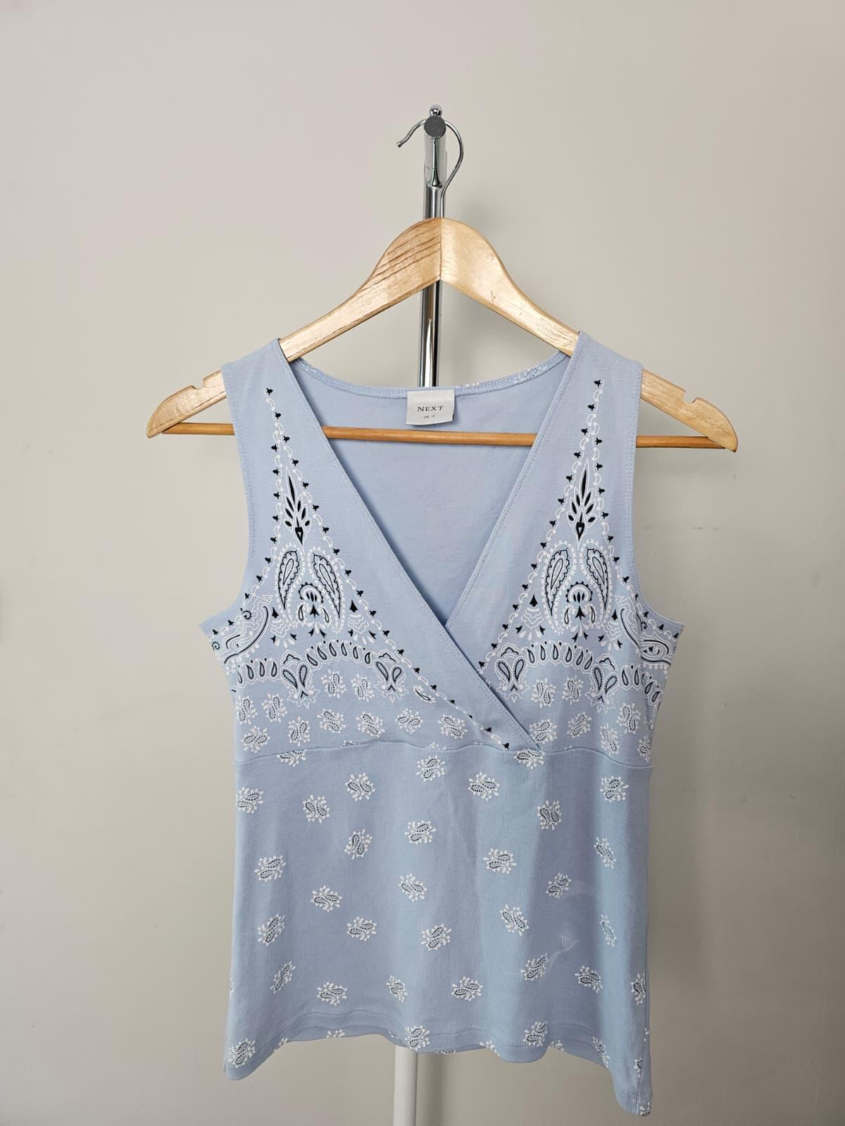 Vintage Next Womens/Ladies Sleeveless Boho Pattern Print Top/Blouse - UK 10