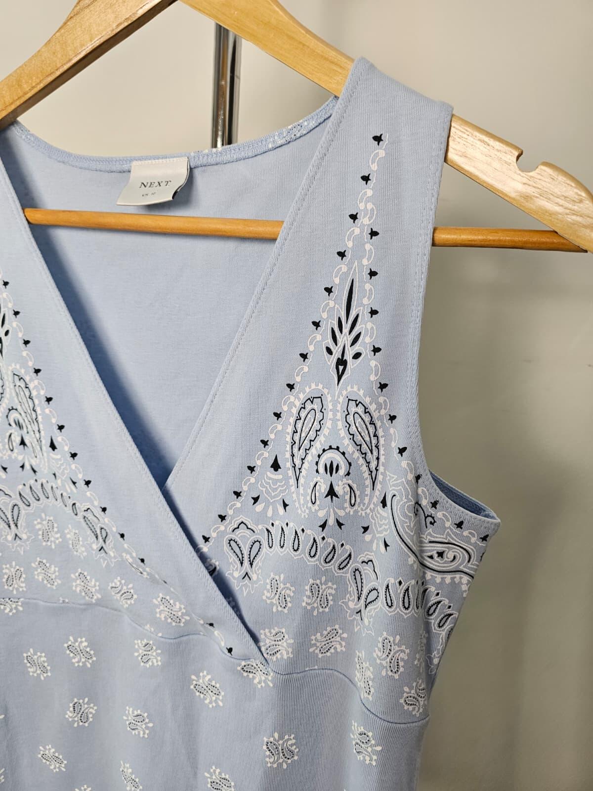 Vintage Next Womens/Ladies Sleeveless Boho Pattern Print Top/Blouse - UK 10