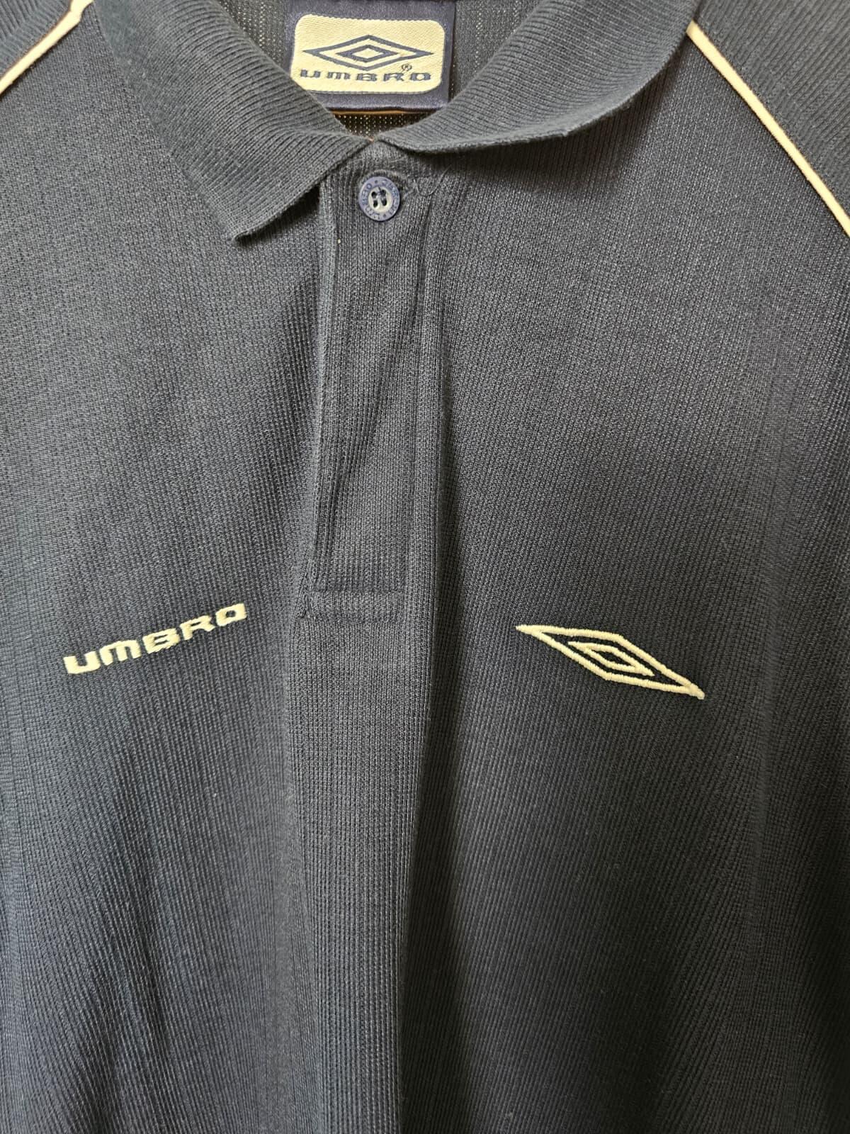 Umbro Mens Y2K 2000's Embroidered Polo Shirt - M/Medium - Navy