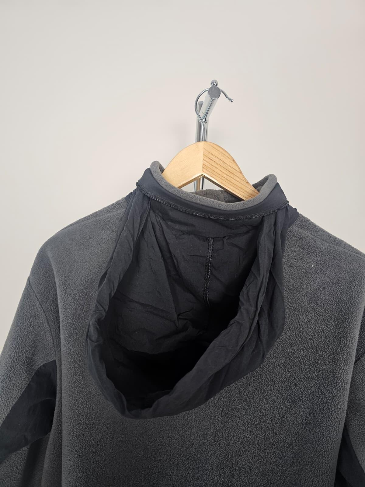 Berghaus Ascent 91 Full Zip Hideaway Hood Fleece Jacket - M/Medium - Black/Grey