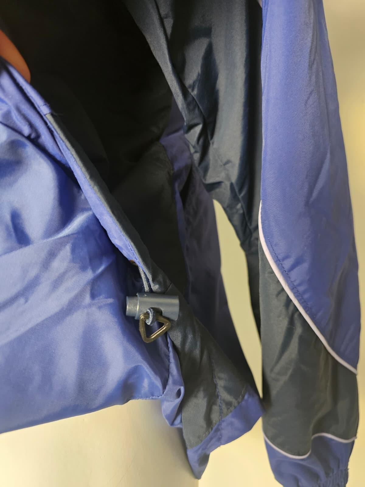 Columbia Vintage Full Zip Hooded Waterproof Windbreaker Jacket-L/Large-Navy/Blue