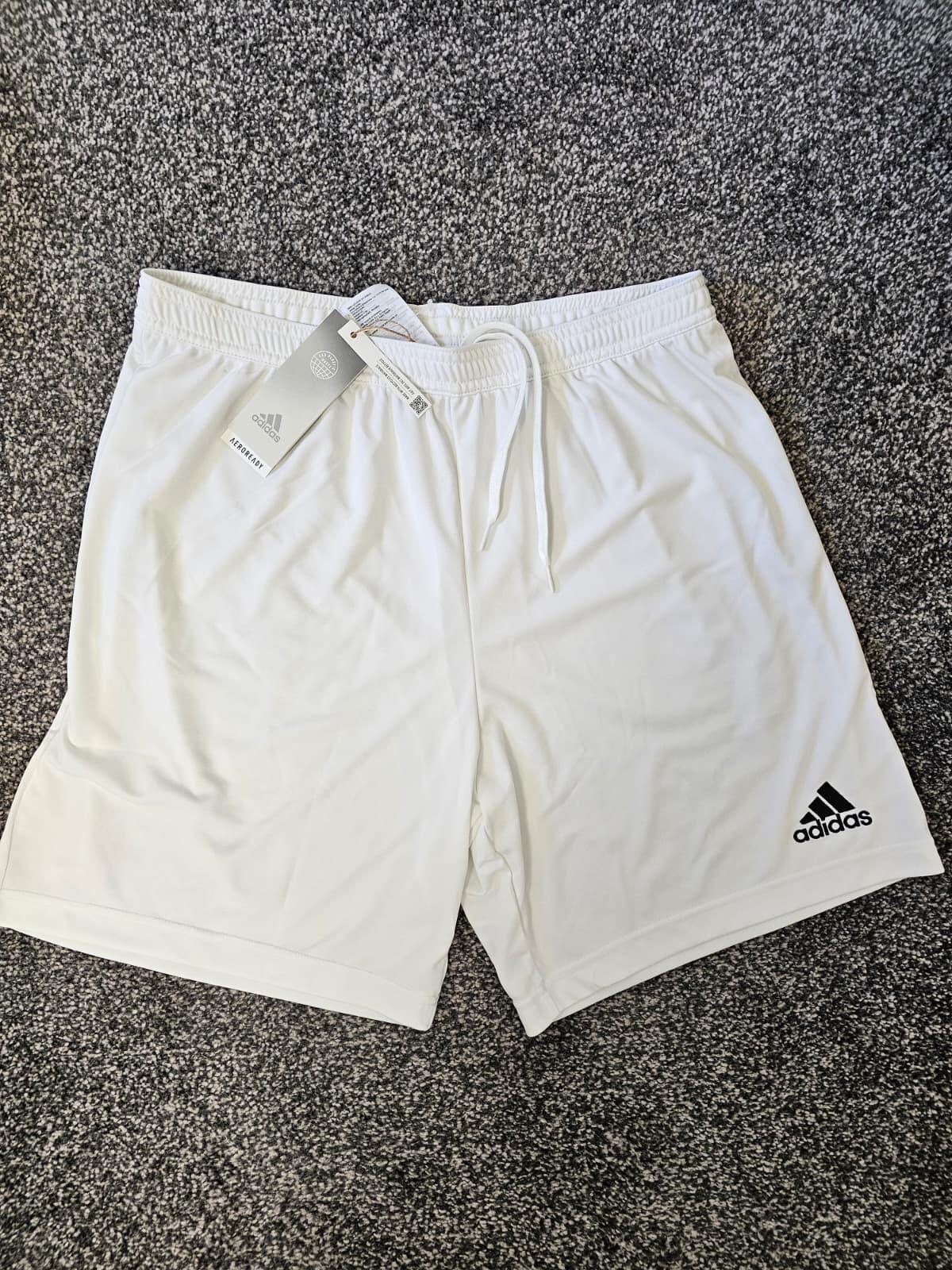 Adidas Aero Ready Mens Activewear Gym/Sport Football Shorts - L/Large - White
