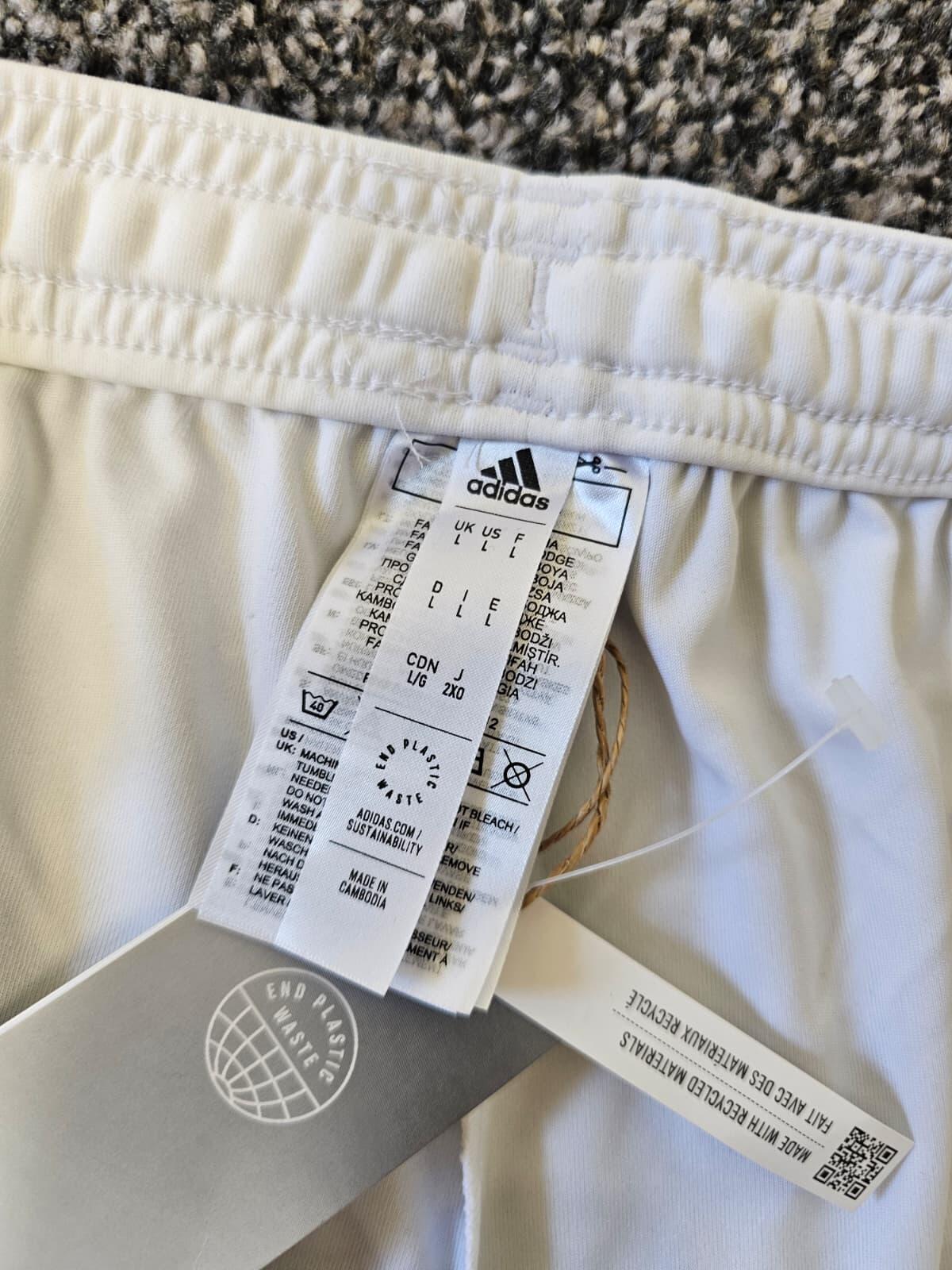 Adidas Aero Ready Mens Activewear Gym/Sport Football Shorts - L/Large - White
