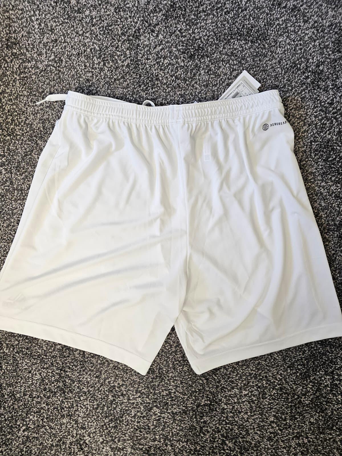 Adidas Aero Ready Mens Activewear Gym/Sport Football Shorts - L/Large - White