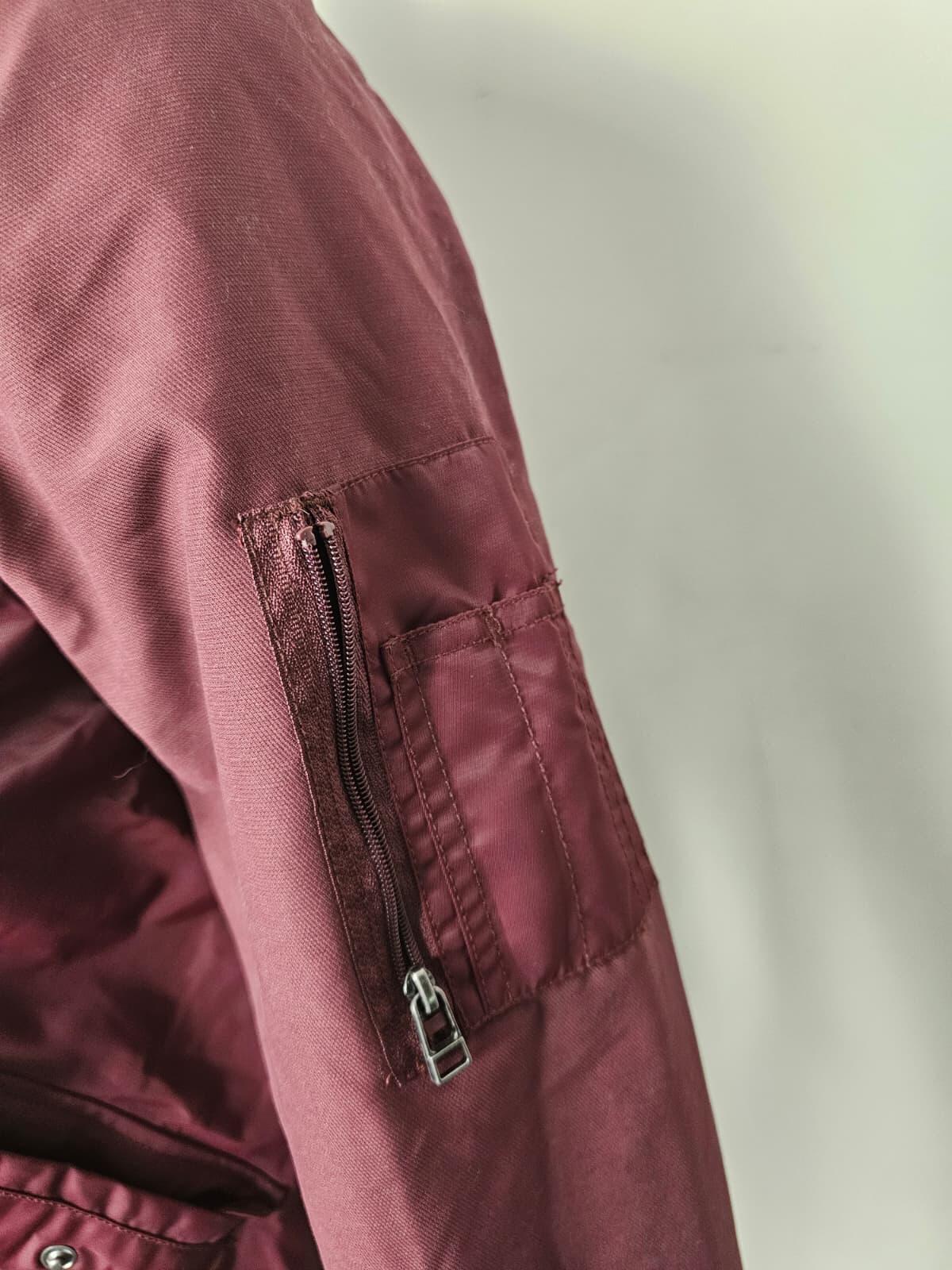 VANS Women's Full Zip Bomber Flight Style Jacket - Burgundy - S/Small