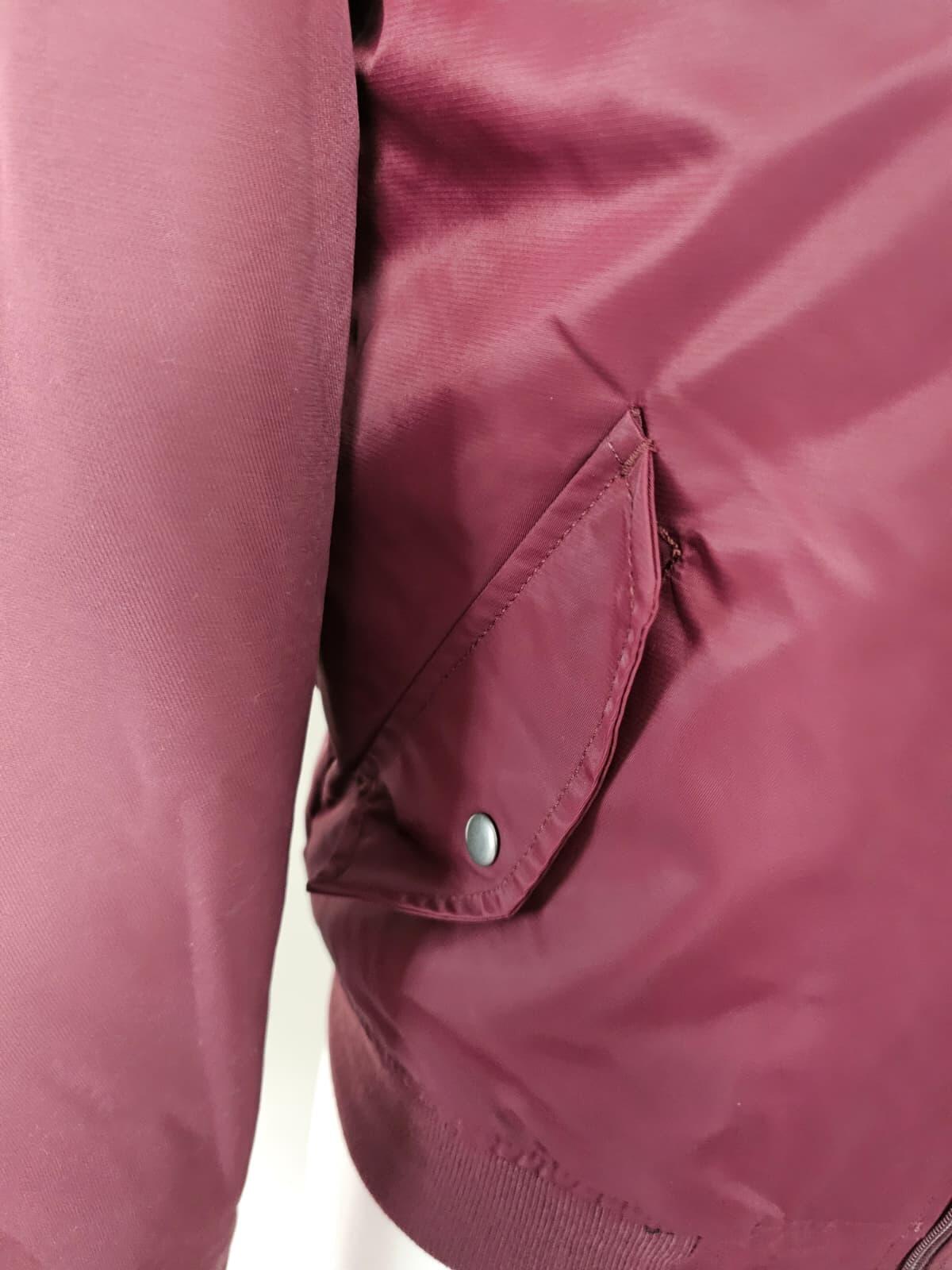 VANS Women's Full Zip Bomber Flight Style Jacket - Burgundy - S/Small