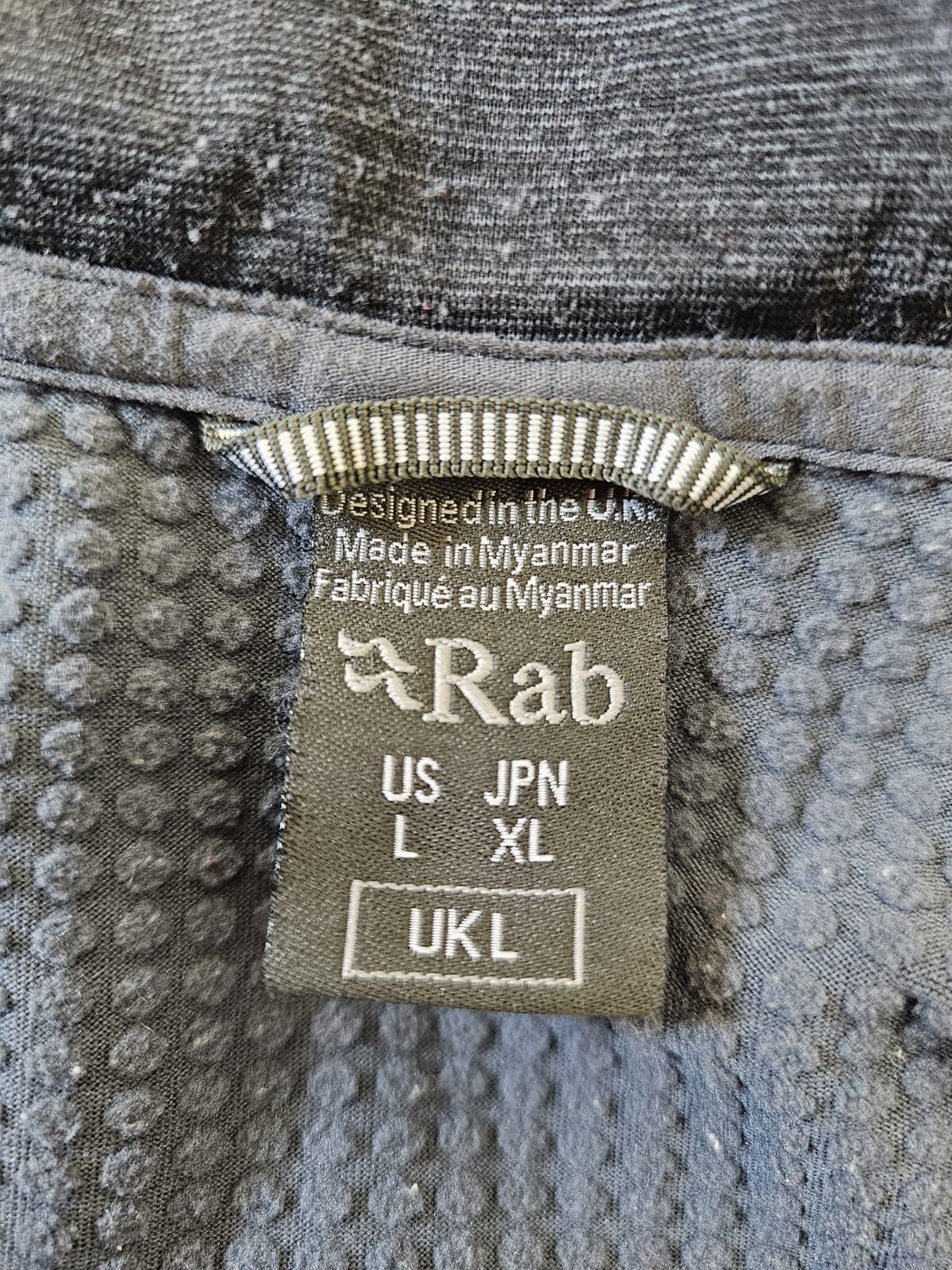Rab Men's Lightweight Full Zip Through Waffle Fleece Jacket - L/Large - Grey