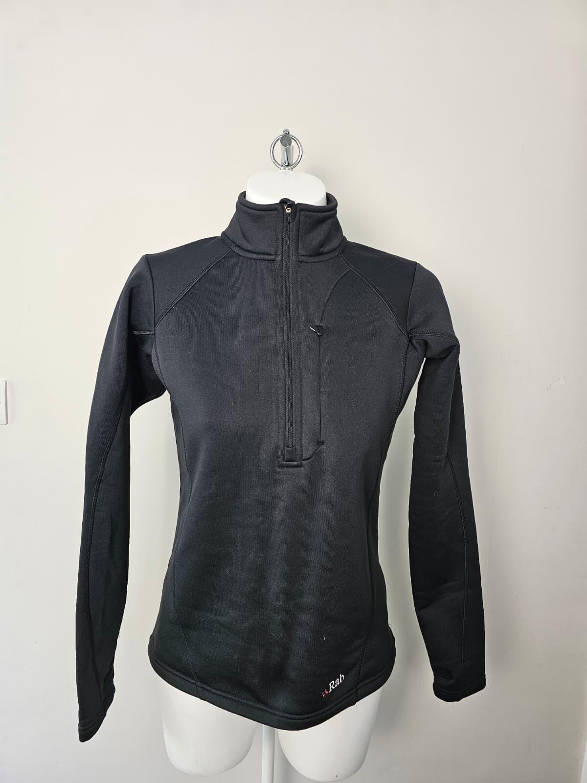 Rab Women's Polartec 1/2 Zip Pullover Fleece Sweatshirt/Jumper - UK 14 - Black