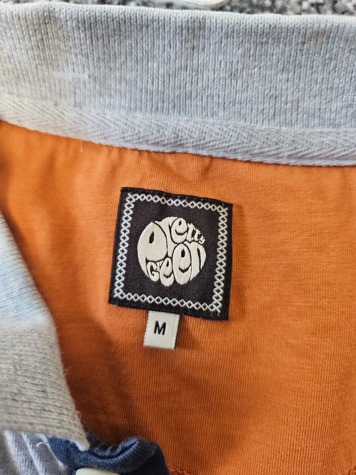 Pretty Green Men's Polo Shirt - M/Medium Navy/Grey/Burnt Orange