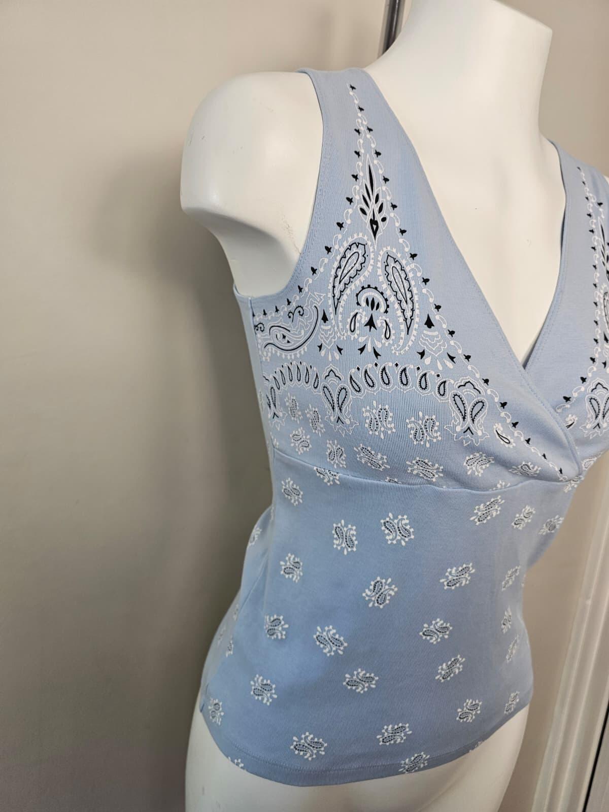 Vintage Next Womens/Ladies Sleeveless Boho Pattern Print Top/Blouse - UK 10