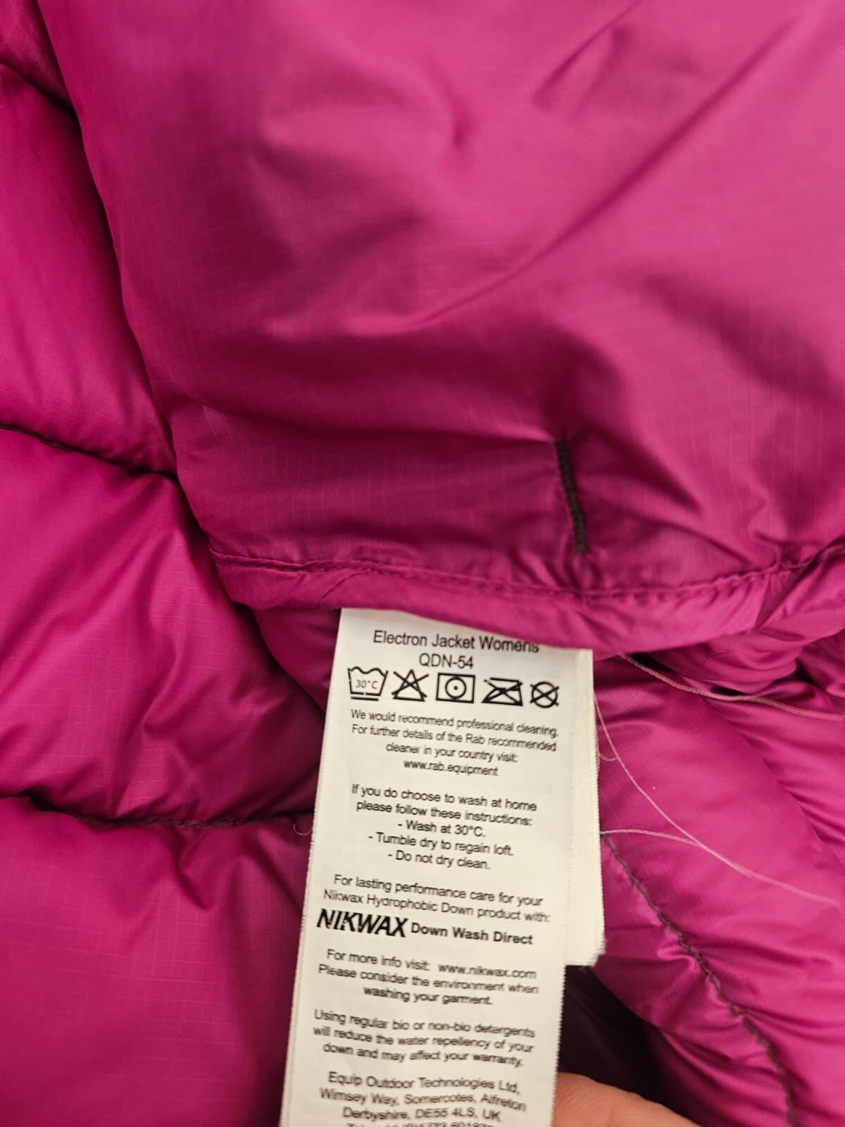 Rab Electron Women's Full Zip Hooded Down Puffer Jacket - UK 14 - Grey