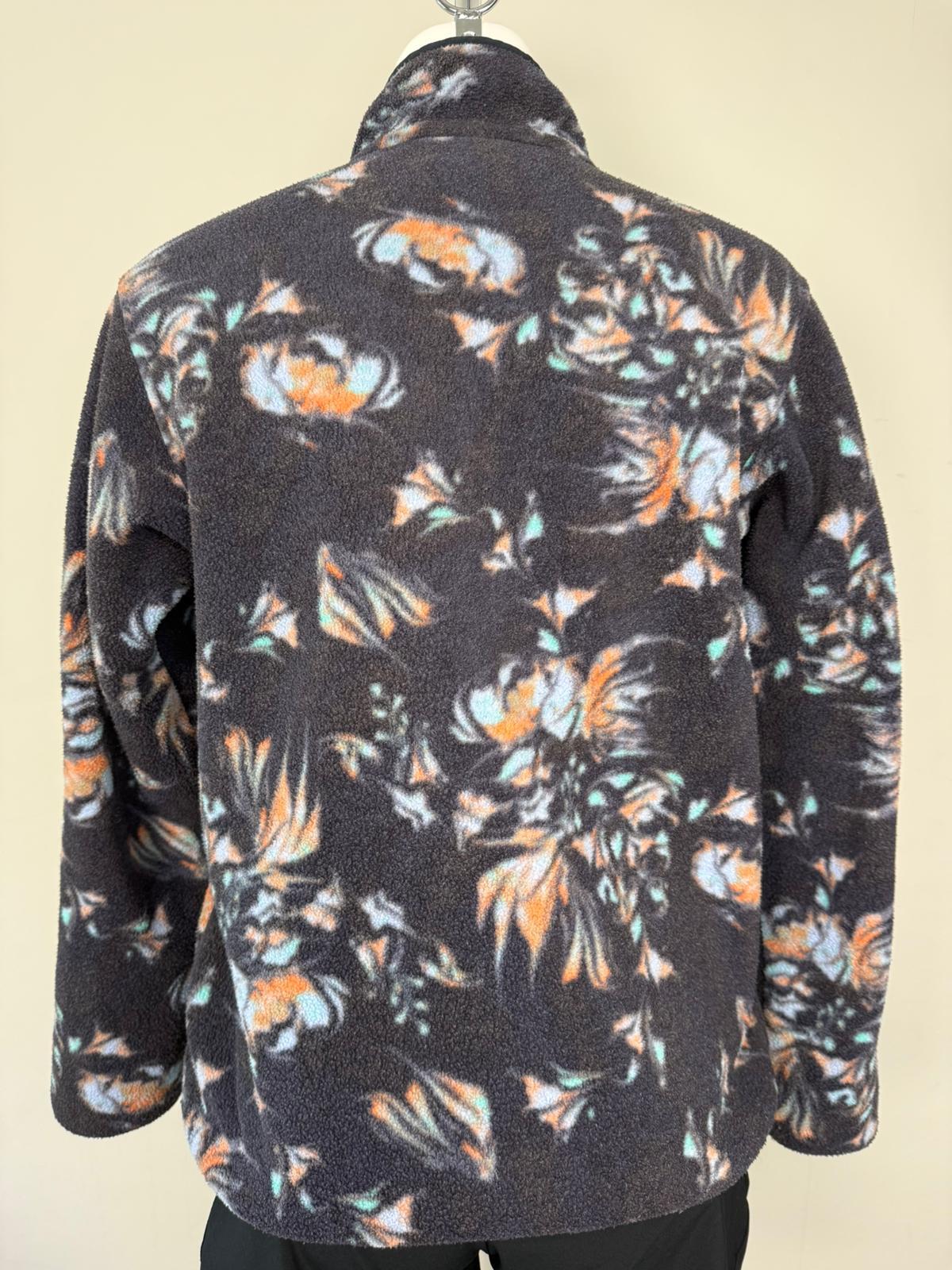 Patagonia Women's Snap Button Pullover Synchilla Pattern Fleece Jumper -M/Medium
