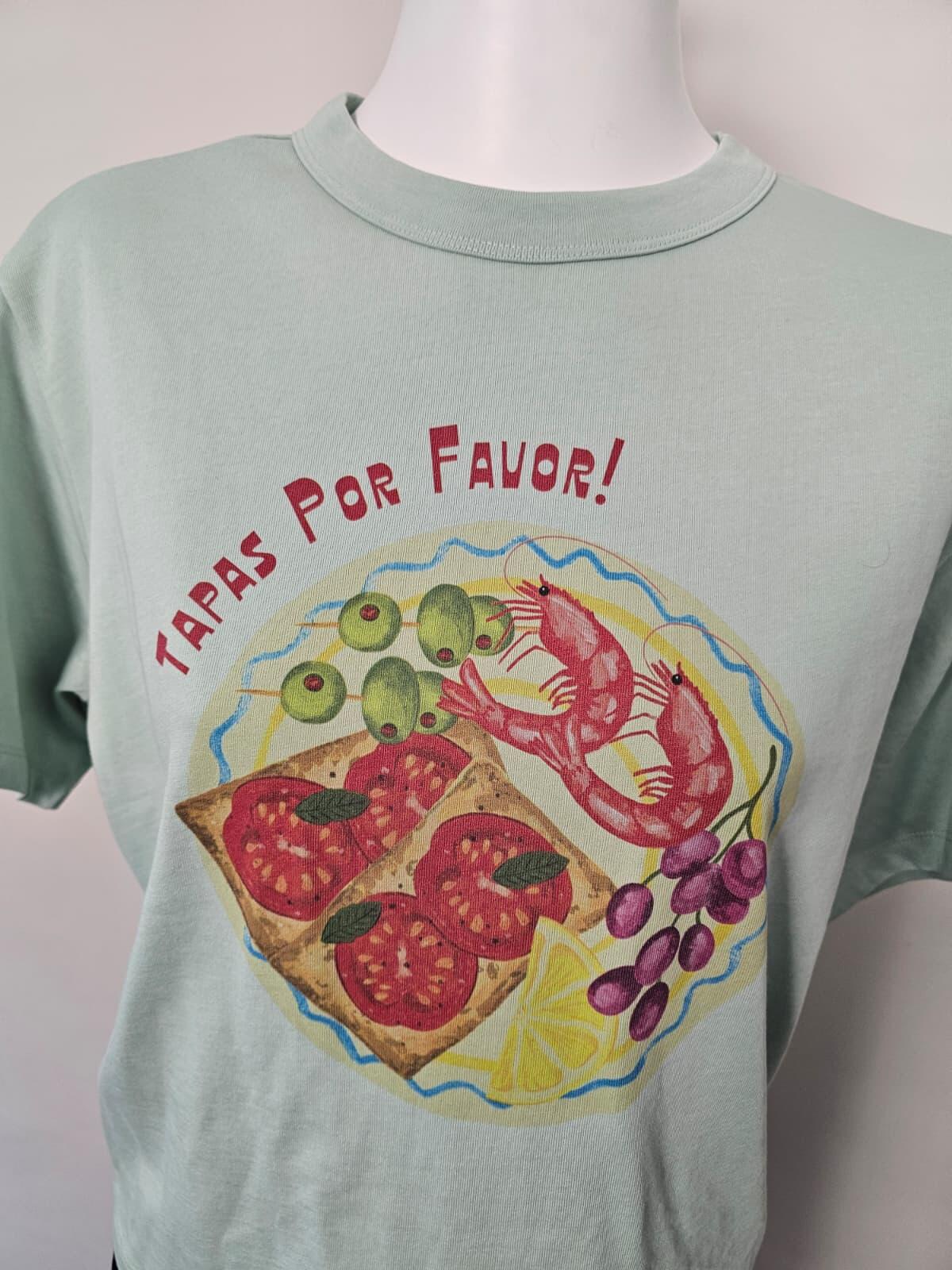 Joanie Womens Gambas Tapas Por Favor Boxy Fit Graphic Tee/Top/T-Shirt M/12