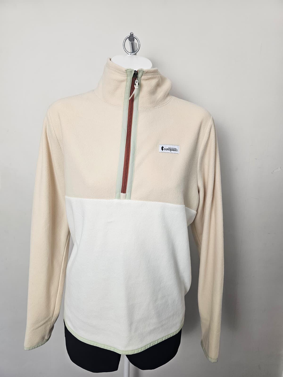 Cotopaxi womens 1/2 Zip Fleece Cream Pullover Jumper - NWT - XL/Extra Large